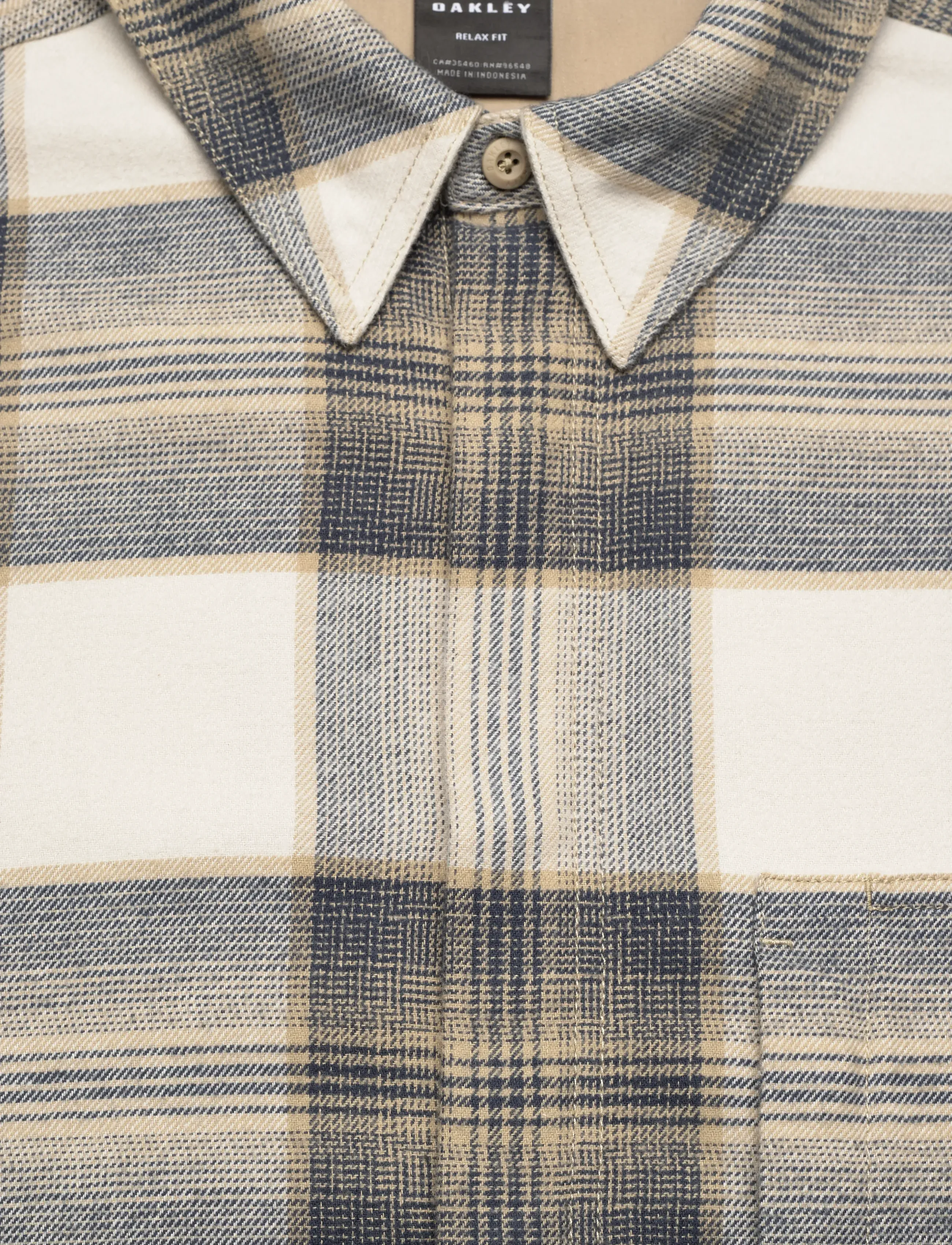 OAKLEY - OAK PLAID LS SHIRT - tops & t-shirts - white/black/pebble - 2