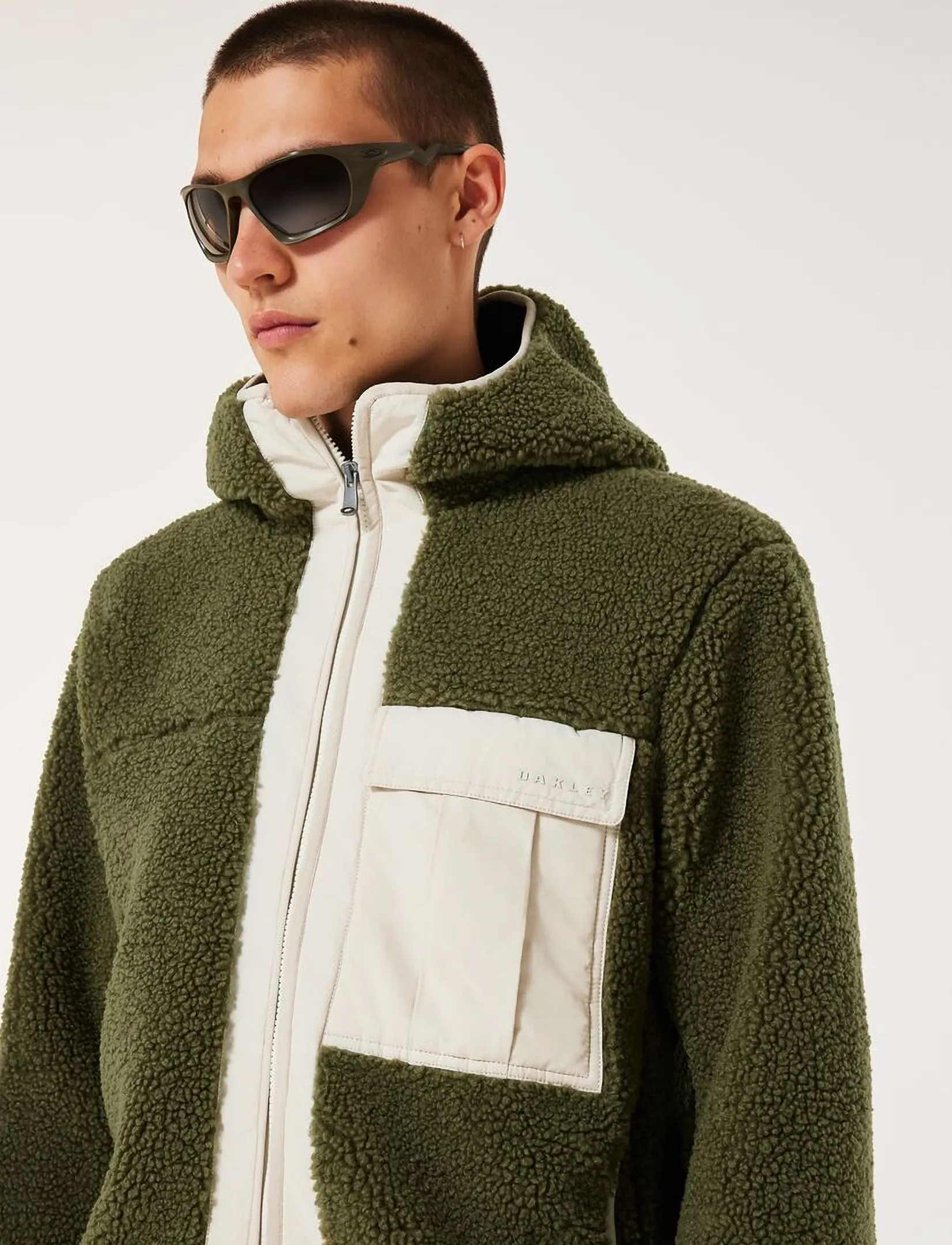 OAKLEY SNOWDRIFT FULL ZIP SHERPA - Teddytröjor - ARMY GREEN / khaki/green