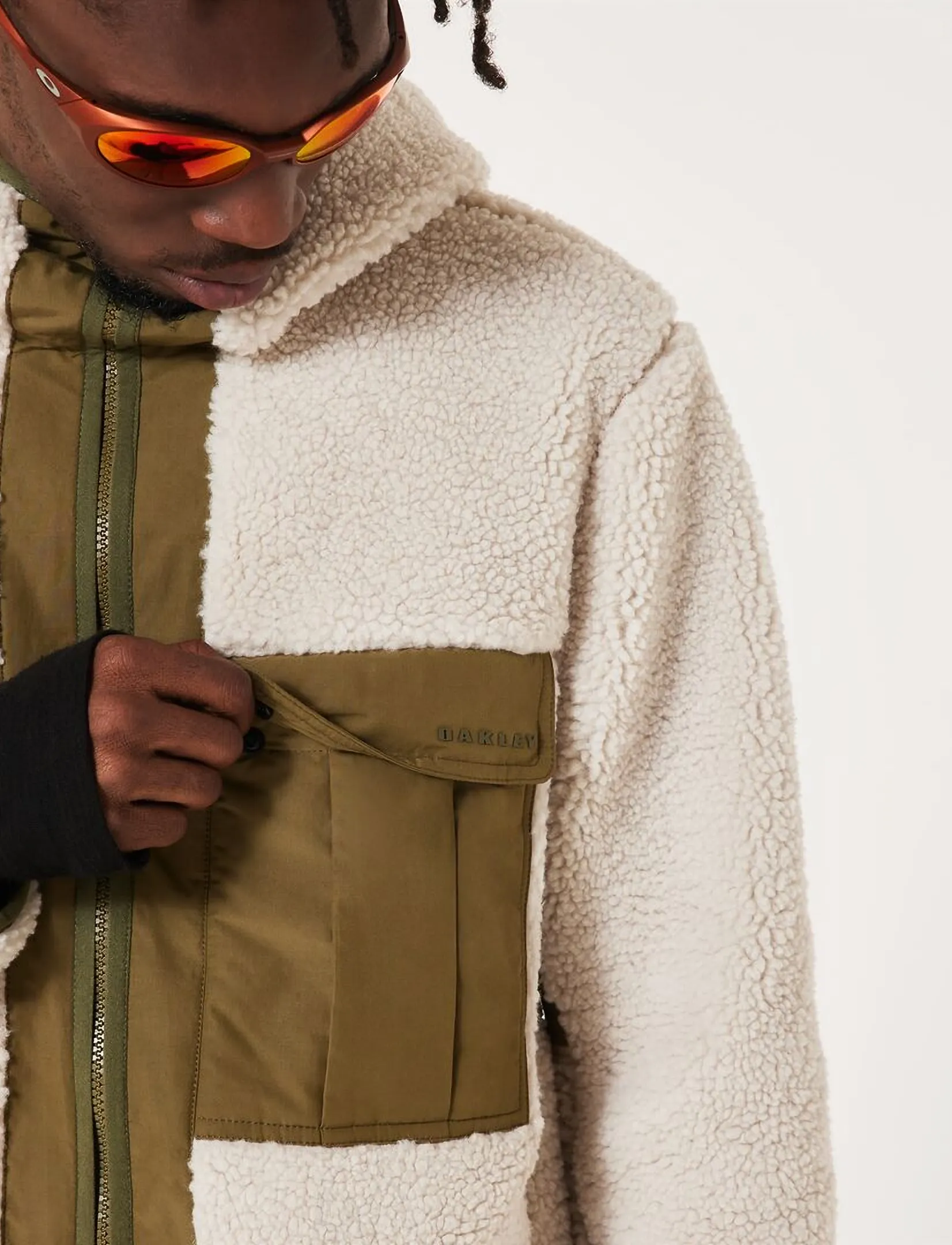 OAKLEY - SNOWDRIFT FULL ZIP SHERPA - herbstersparnisse - mist - 4