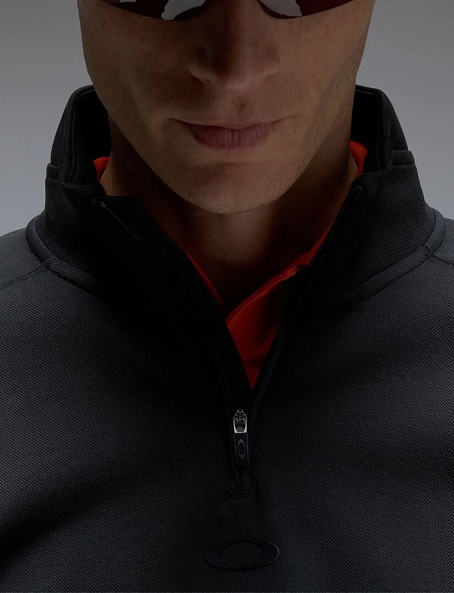 OAKLEY - OAKLEY PLATFORM QTR ZIP - fleece & midlayer - pitch black - 0