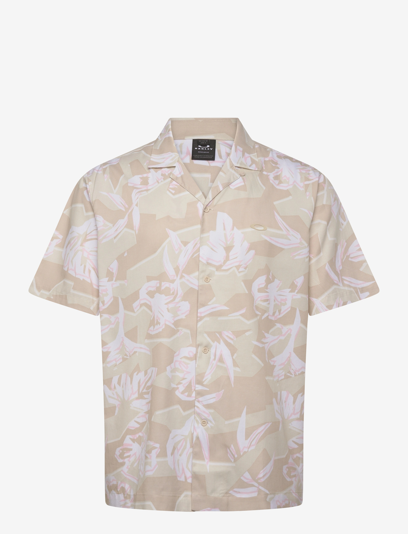 OAKLEY - HIBISCUS BREEZE SHIRT - mustriga särgid - camo hibiscus mist - 1