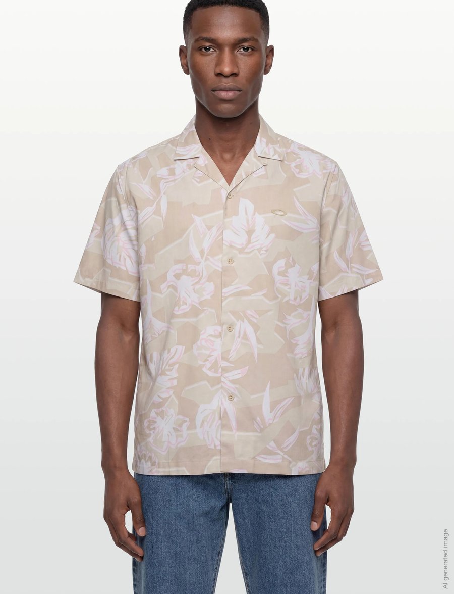 OAKLEY - HIBISCUS BREEZE SHIRT - hemden mit muster - camo hibiscus mist - 3