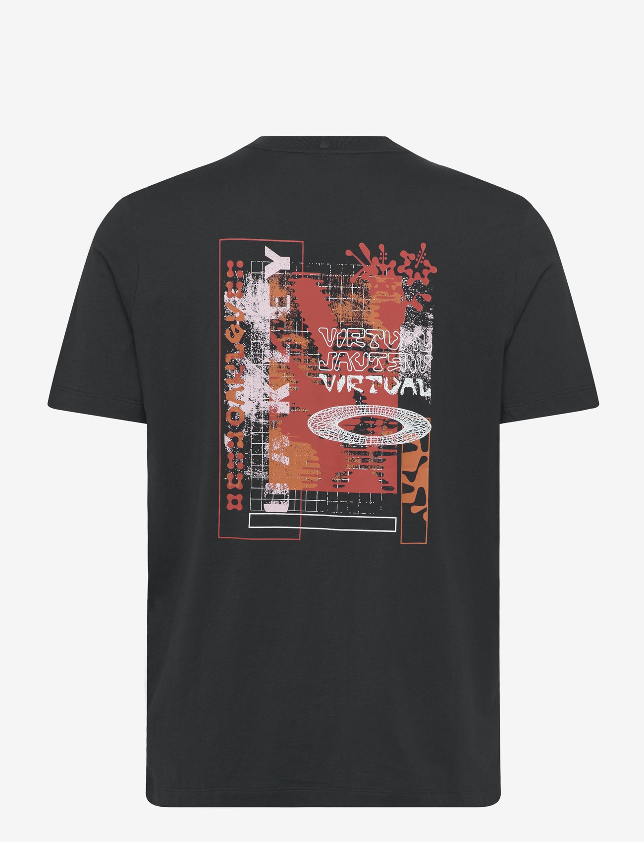 OAKLEY - FUTURESCAPE LOGO HIBISCUS TEE - sports tops - pitch black - 1
