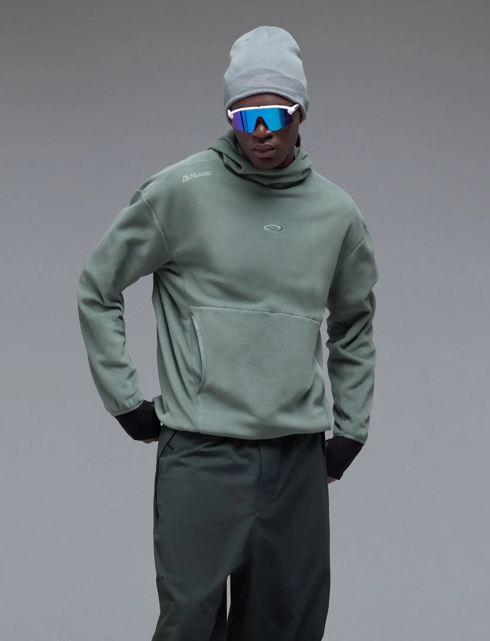 OAKLEY - SLUSH POLAR HOODIE - fleece og mellemlag - aviator green - 3