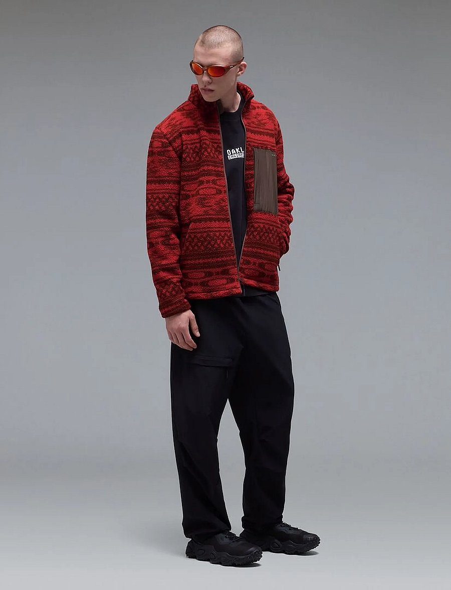 OAKLEY - SNOWDRIFT MOUNTAIN FIRE SHERPA - kampsunid ja vahekihid - mntn pat flm red/drk umb - 0