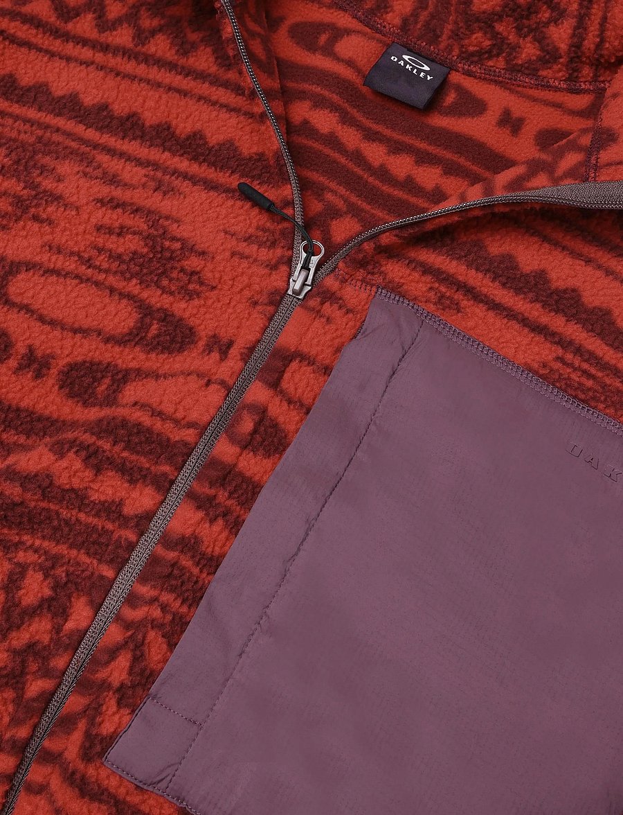 OAKLEY - SNOWDRIFT MOUNTAIN FIRE SHERPA - kampsunid ja vahekihid - mntn pat flm red/drk umb - 5