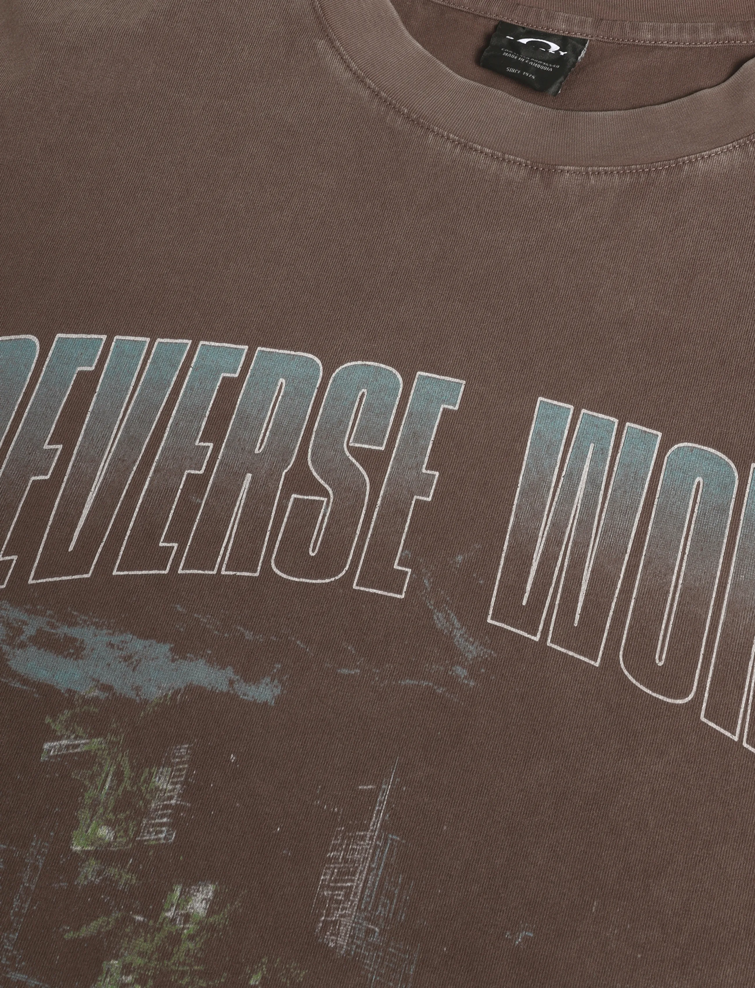 OAKLEY - REVERSE WORLD TEE - tops & t-shirts - dark umber - 5