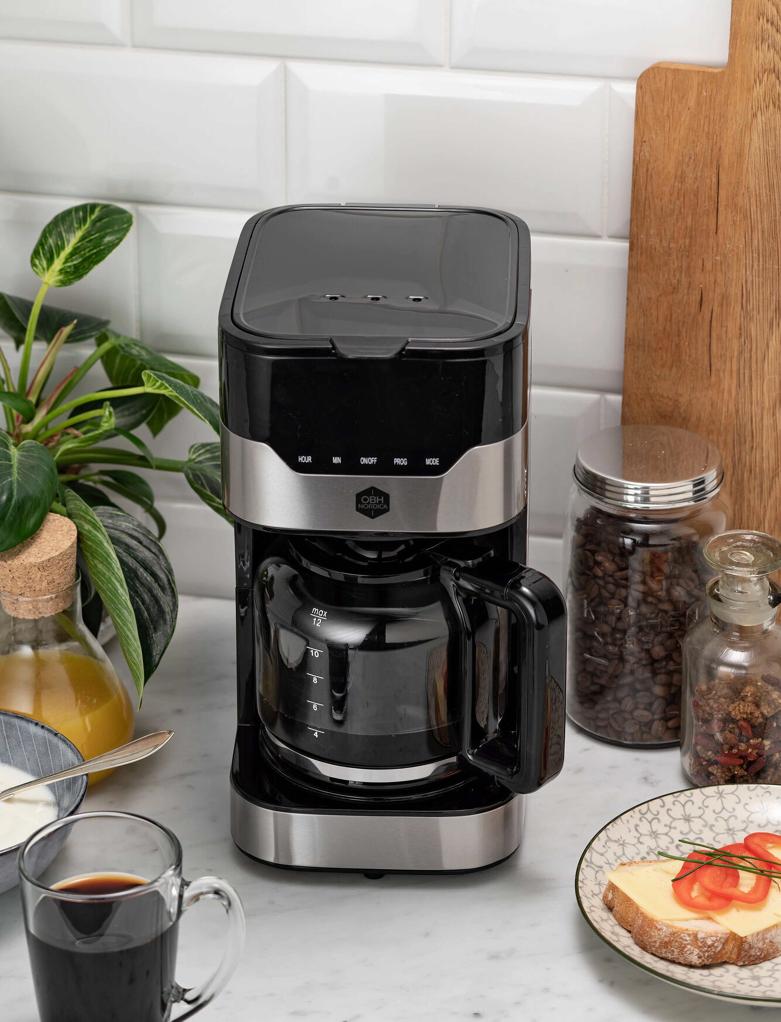 OBH Nordica - Filter coffee maker Timer Aroma - kahvinkeittimet - black - 3