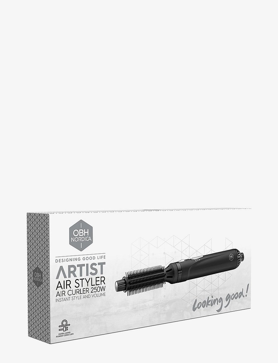 OBH Nordica - Air curler brush - stylingborste - black - 5