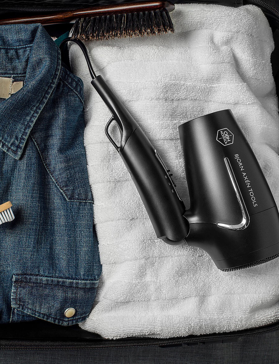 OBH Nordica - Björn Axén tools flow travel hair dryer foldable - mellem 200-500 kr - black - 3