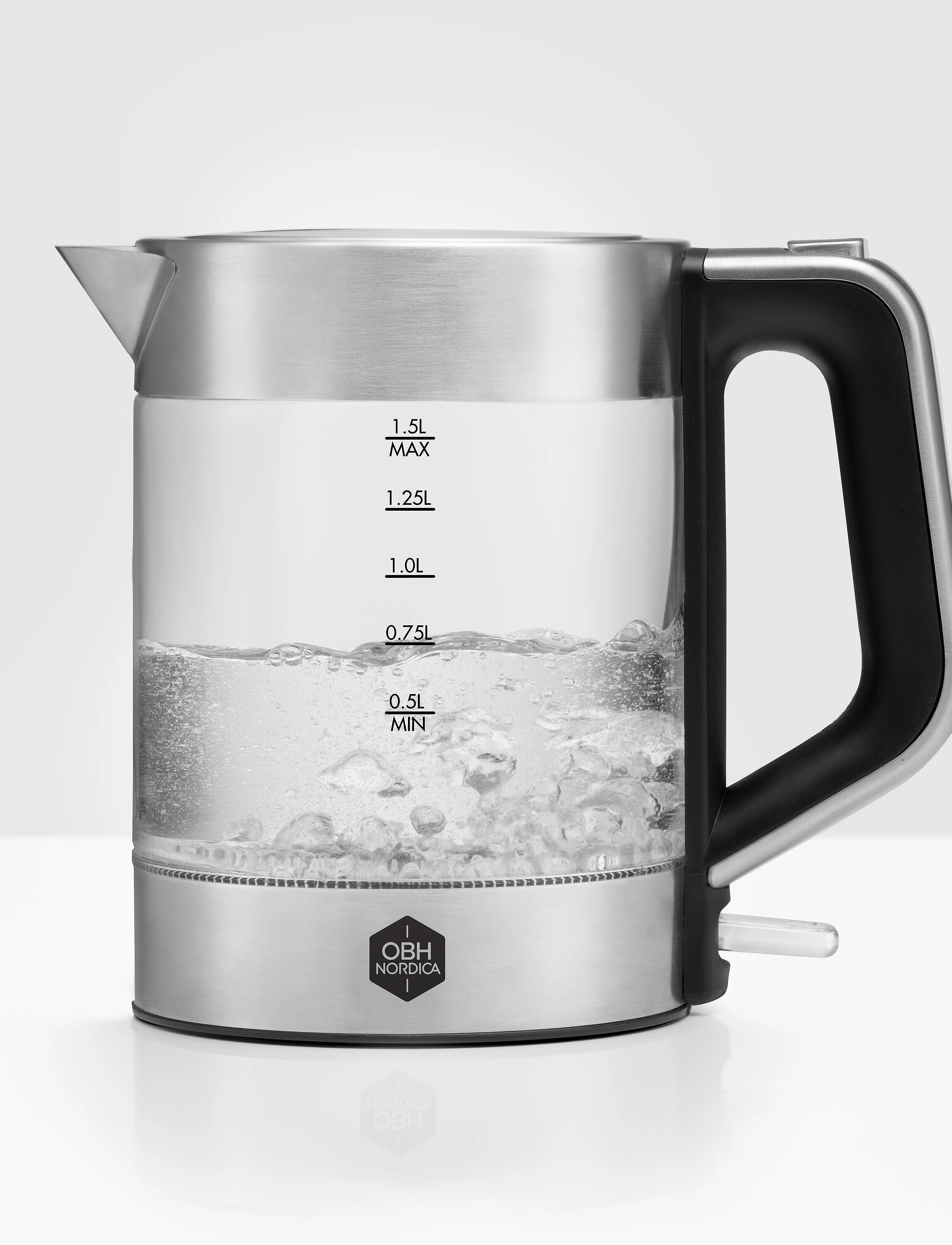 OBH Nordica - Venice glass kettle 1,5 l. cordless - bouilloires - glass - 3