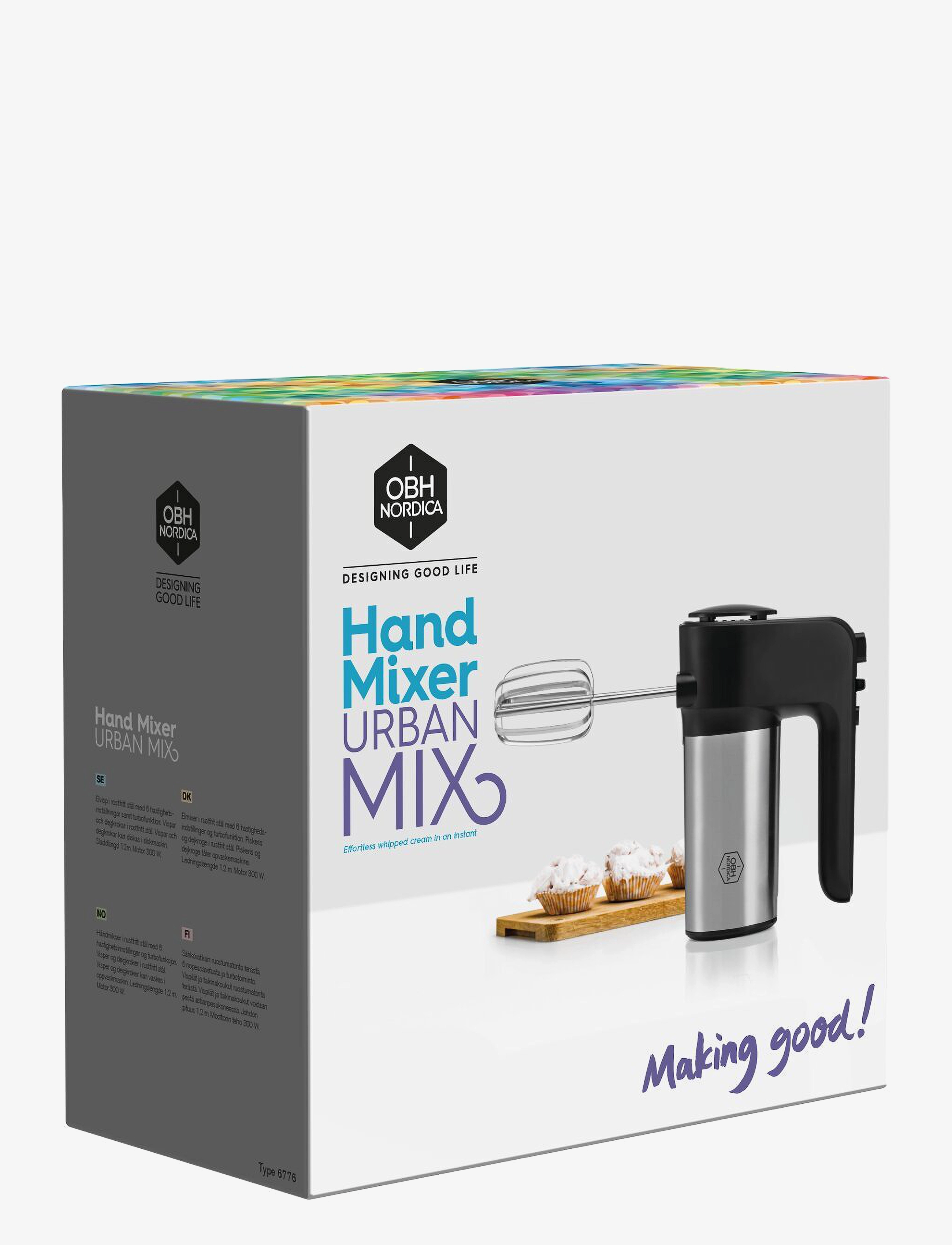 OBH Nordica - Urban mix hand mixer 300 W - mélangeurs - black steel - 2