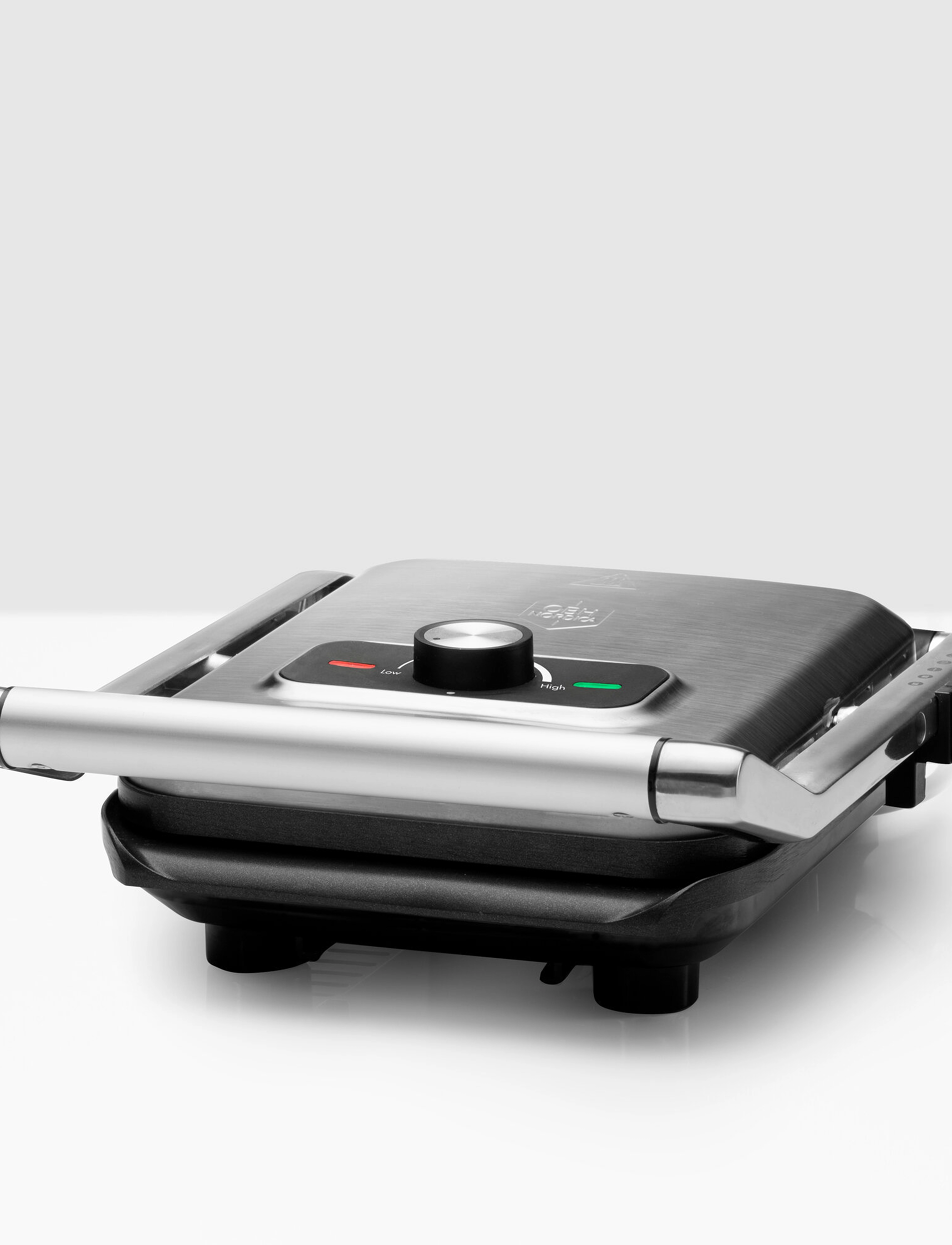 OBH Nordica - Compact grill and panini maker 2000 W - pöytägrillit - stainless steel - 2