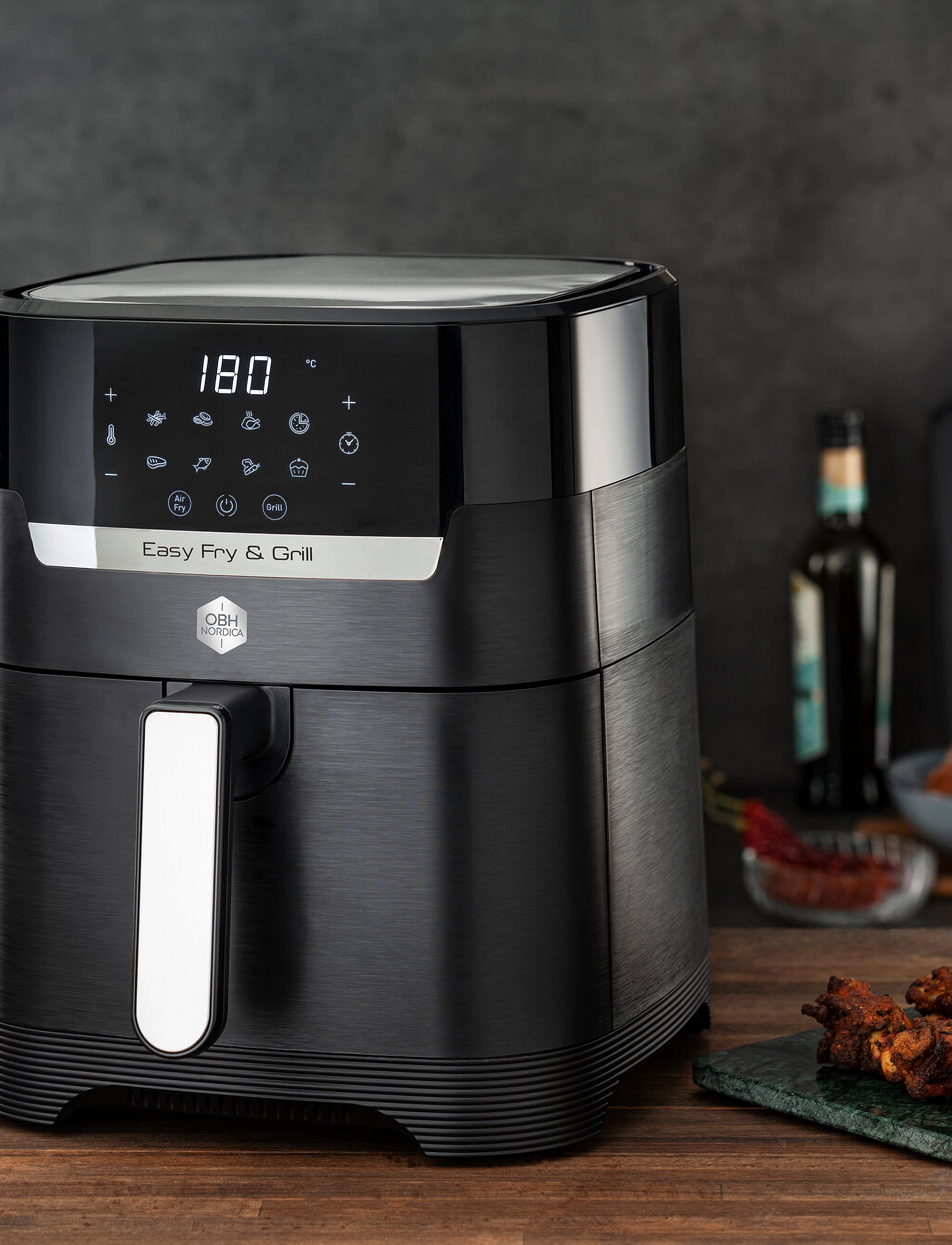 OBH Nordica Easy Fry & Grill Precision 2In1 Sort Air Fryer, 4.2 L, Kitchen Appliances, Schwarz - Fryers, Homeware