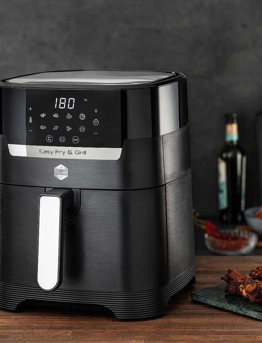 OBH Nordica - Easy Fry & Grill Precision 2in1 Black Digital 1550 W - sünnipäevakingitused - black - 5