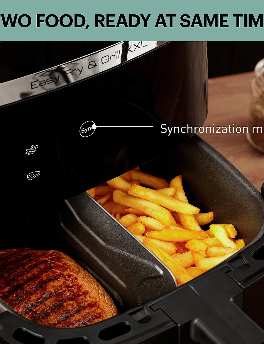 OBH Nordica - Easy Fry & Grill XXL 2in1 Silver - black - 3