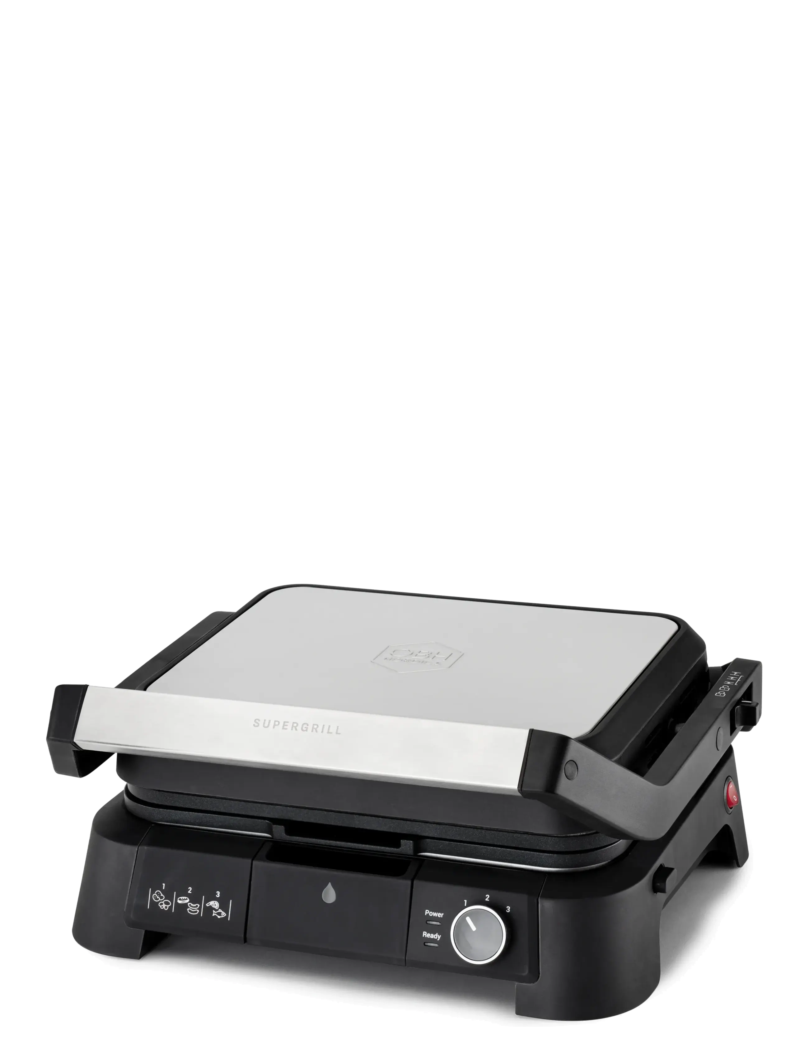 OBH Nordica SuperGrill Grill 3in1 Stainless steel - OBH Nordica - STAINLESS STEEL / BLACK / black