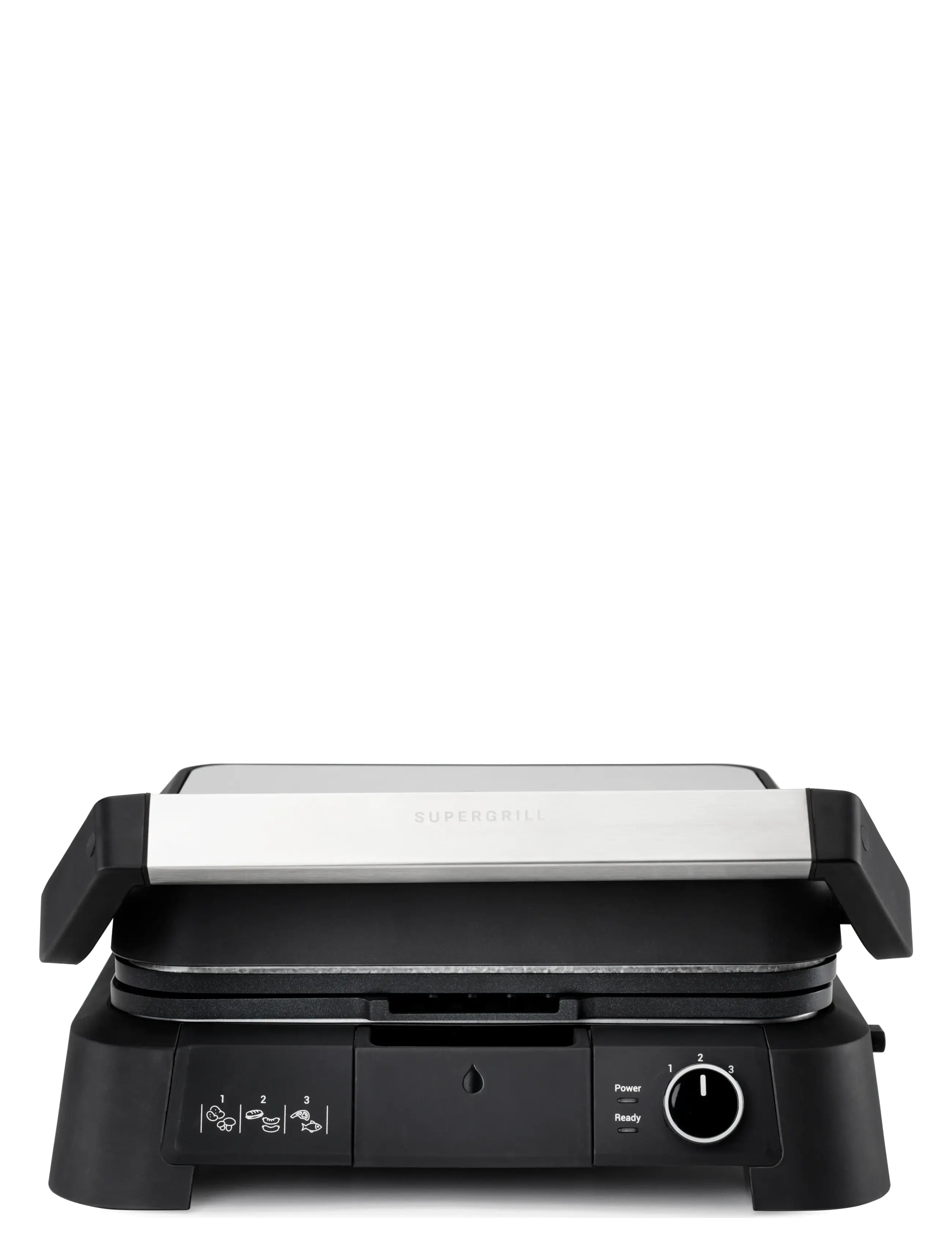 OBH Nordica - SuperGrill Grill 3in1 Stainless steel - grils de table - stainless steel / black - 3