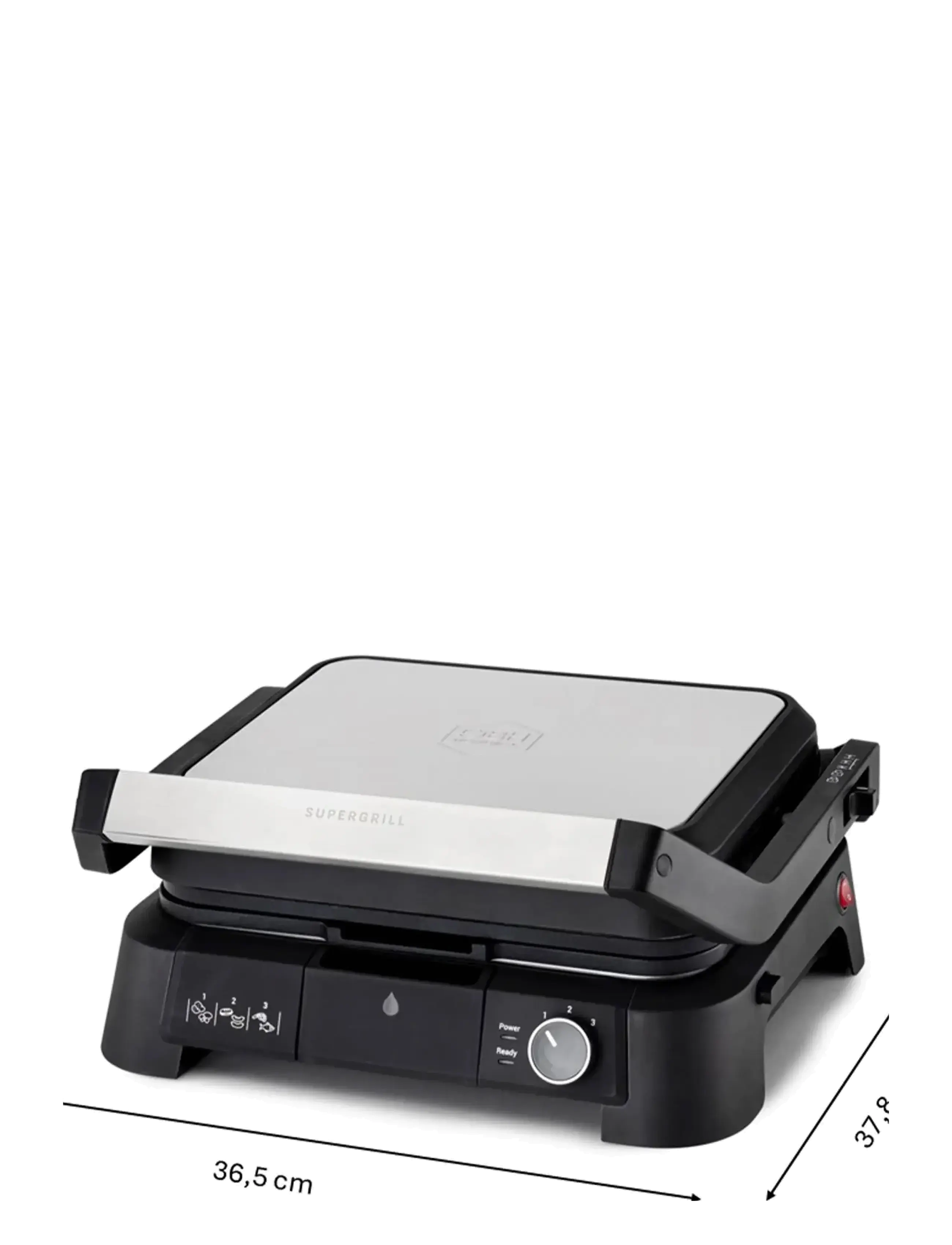 OBH Nordica - SuperGrill Grill 3in1 Stainless steel - grils de table - stainless steel / black - 4