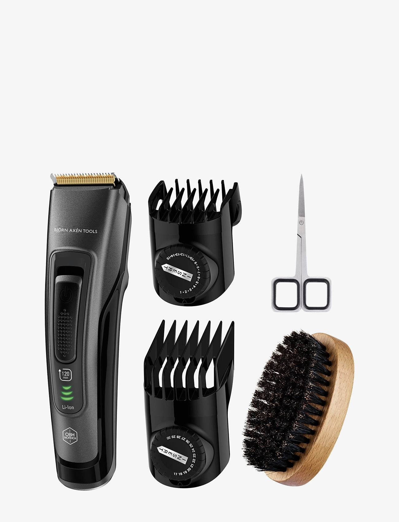 OBH Nordica Björn Axén Tools Beard And Hair Trimming Kit, Beard Trimmer, Sort, Str: ONE SIZE