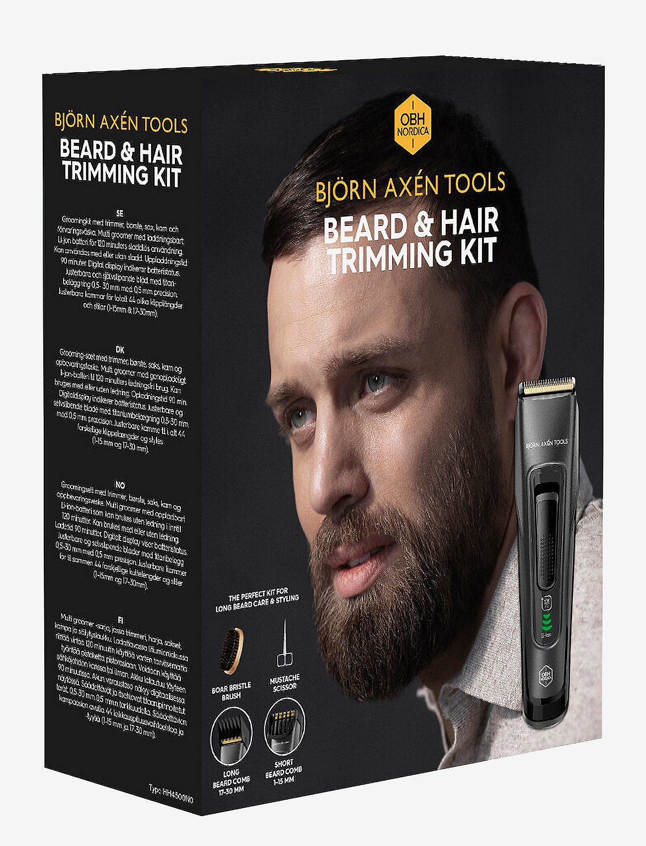 OBH Nordica - Björn Axén tools beard and hair trimming kit - mellem 500-1000 kr - black - 2