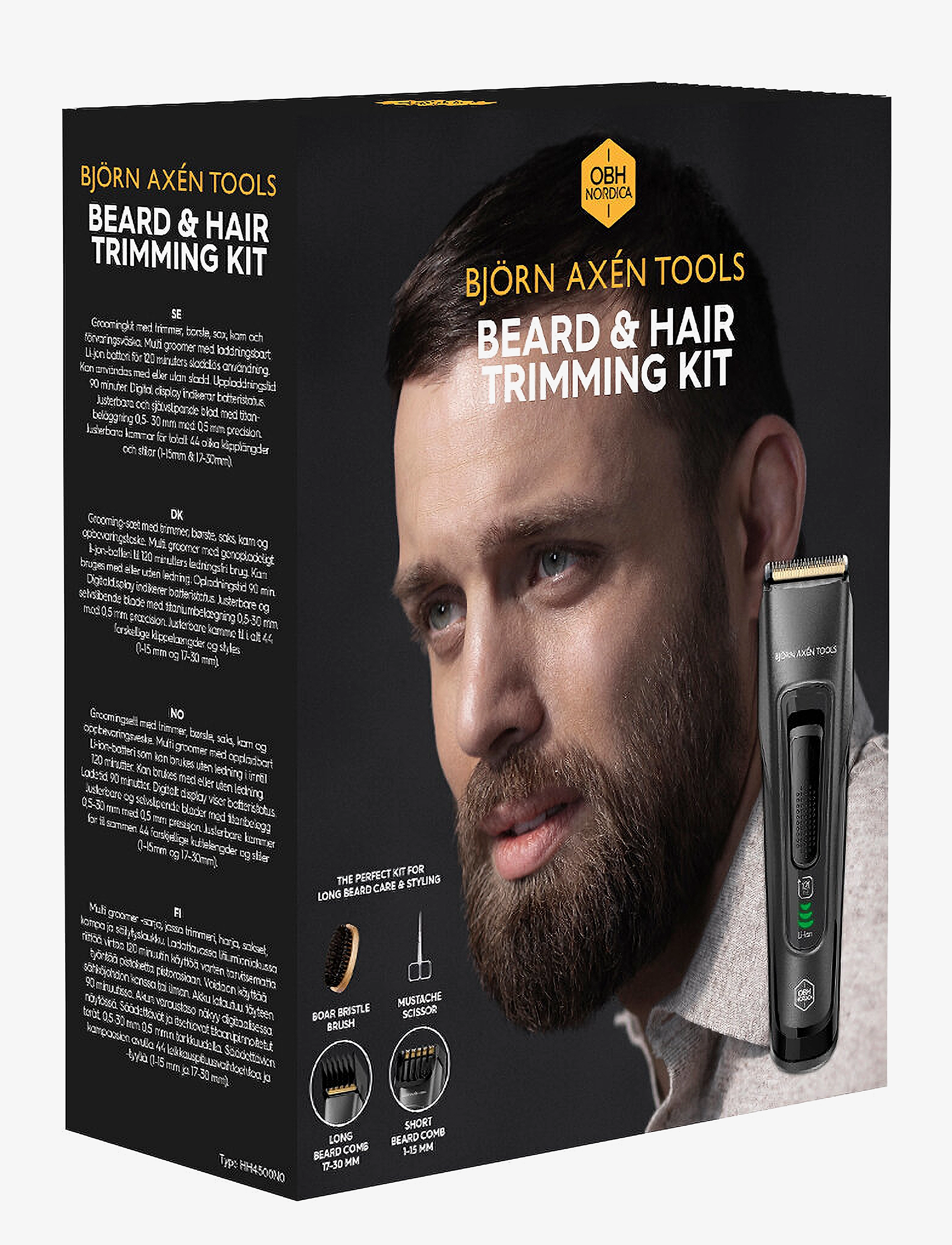 OBH Nordica - Björn Axén tools beard and hair trimming kit - black - 2
