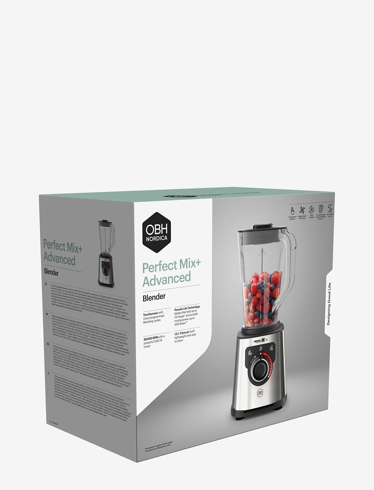 OBH Nordica - Perfect Mix+ Advanced blender 1,5l. 1200 W - stainless steel - 1