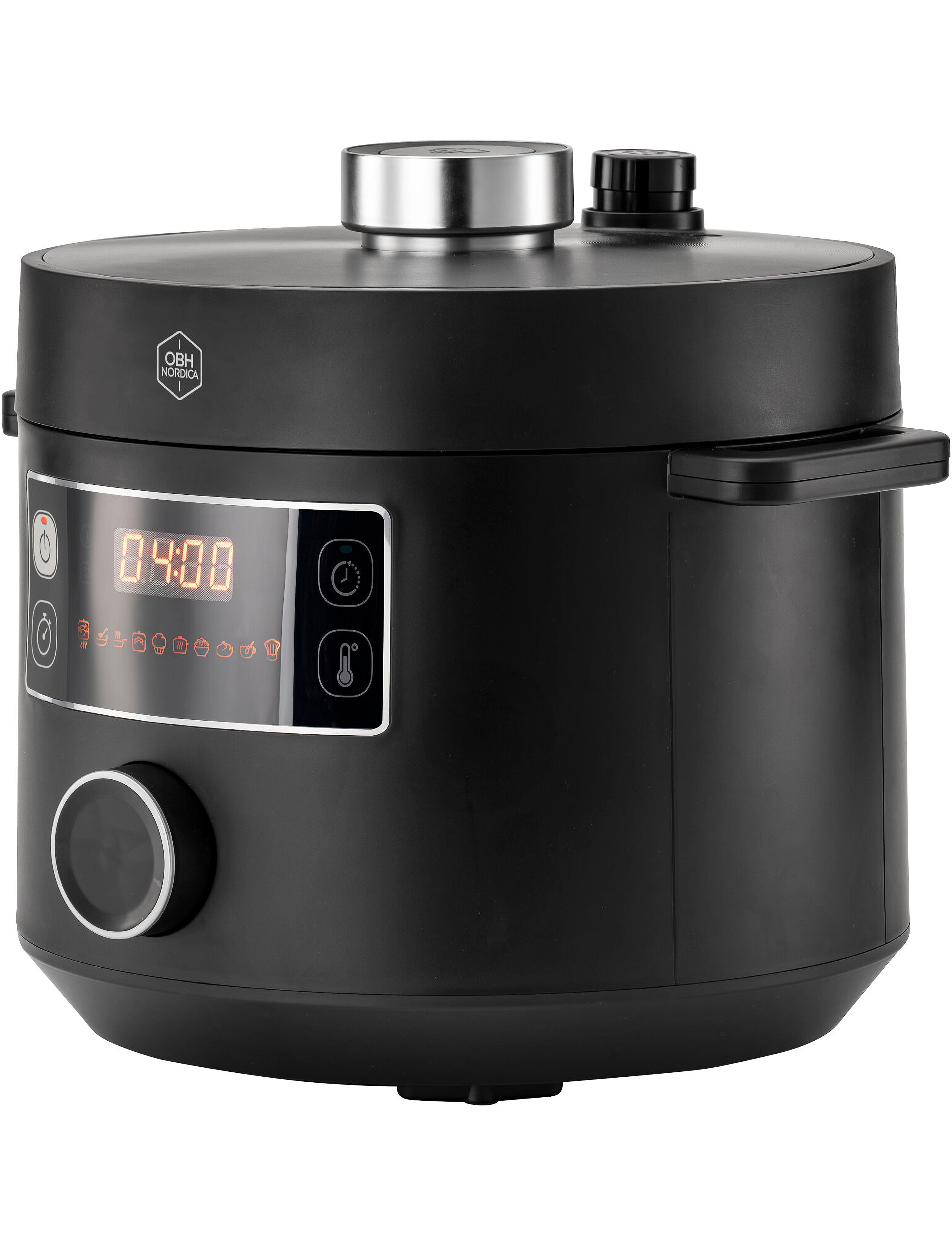 OBH Nordica Turbo Cuisine MultiCooker 5 Liter - For hende - STAINLESS STEEL / black
