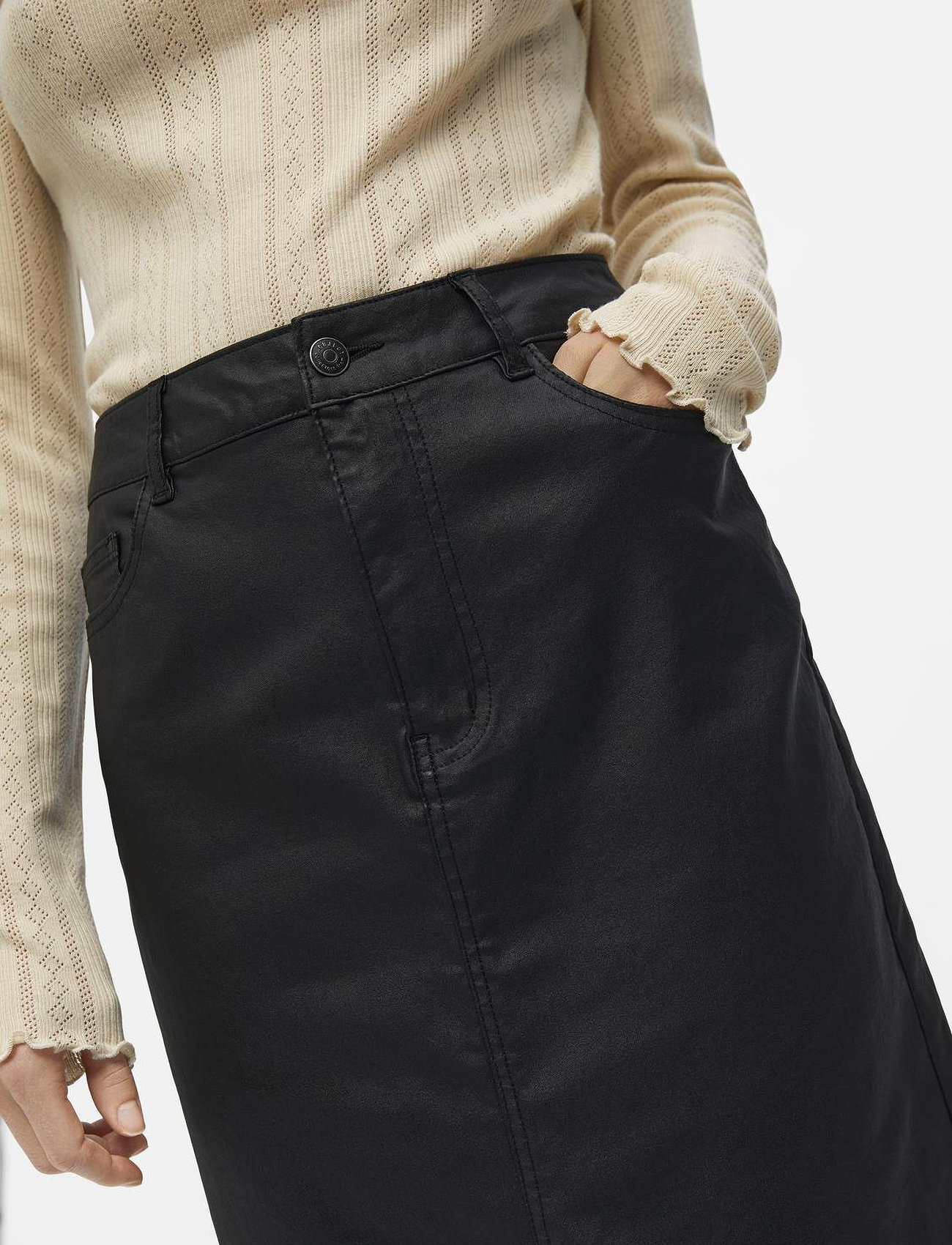 Object Collectors Item Objnaya Coated Mid Waist Skirt midikjolar dam – bild 8