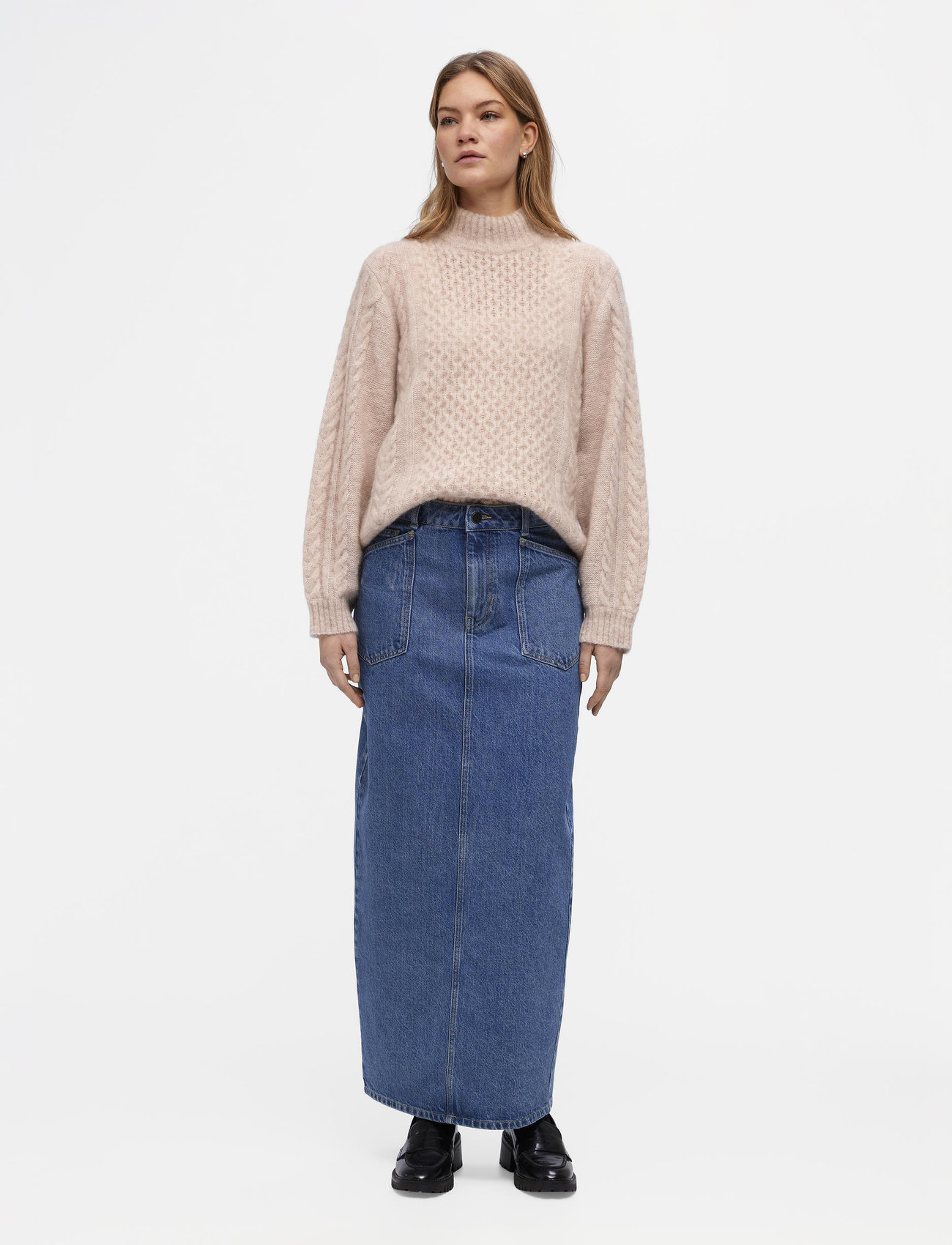 OBJECT Objthylane long denim skirt kjolar dam – bild 10