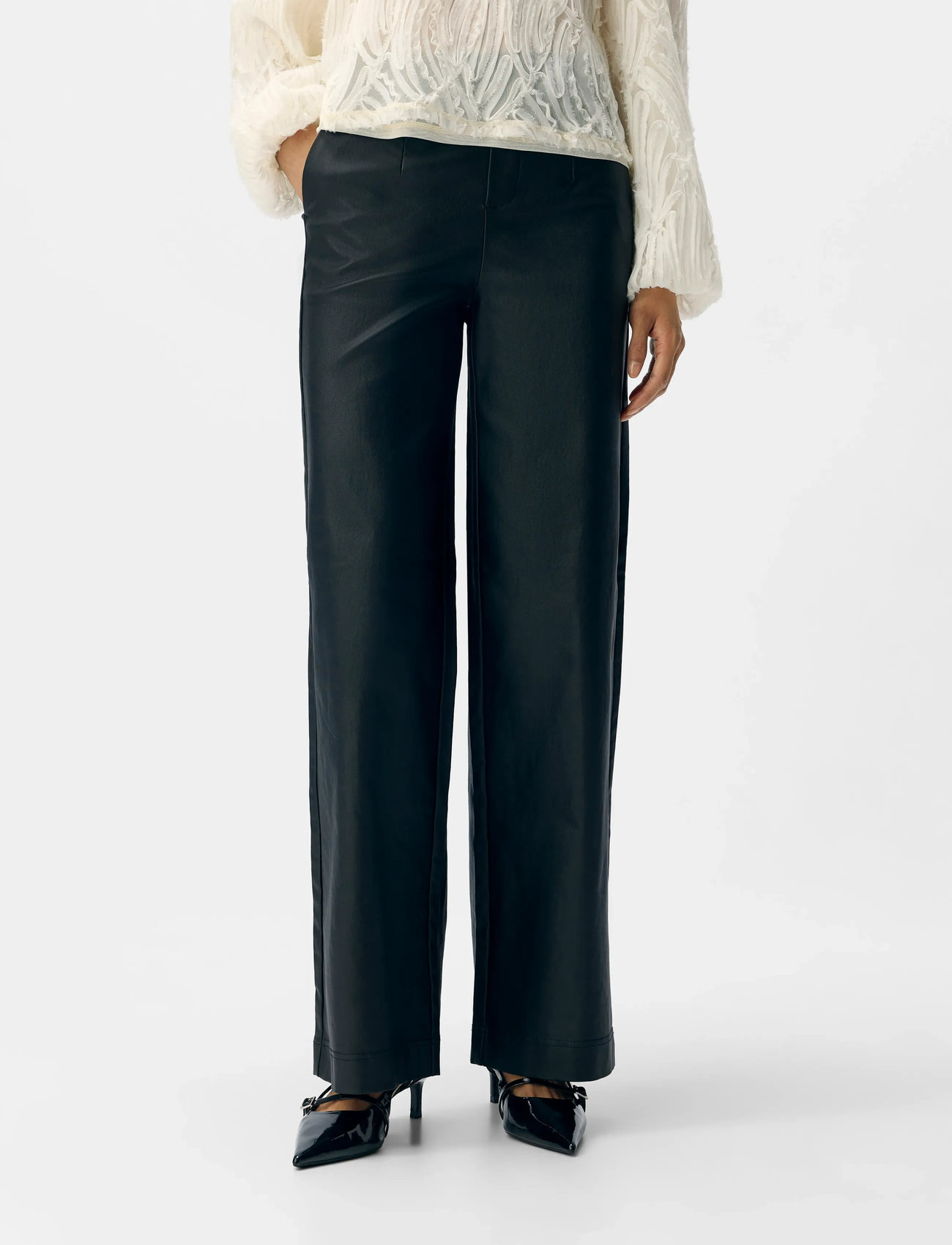 Object Collectors Item Objmelba Lisa Wide Coated Pant skinnbyxor dam – bild 5
