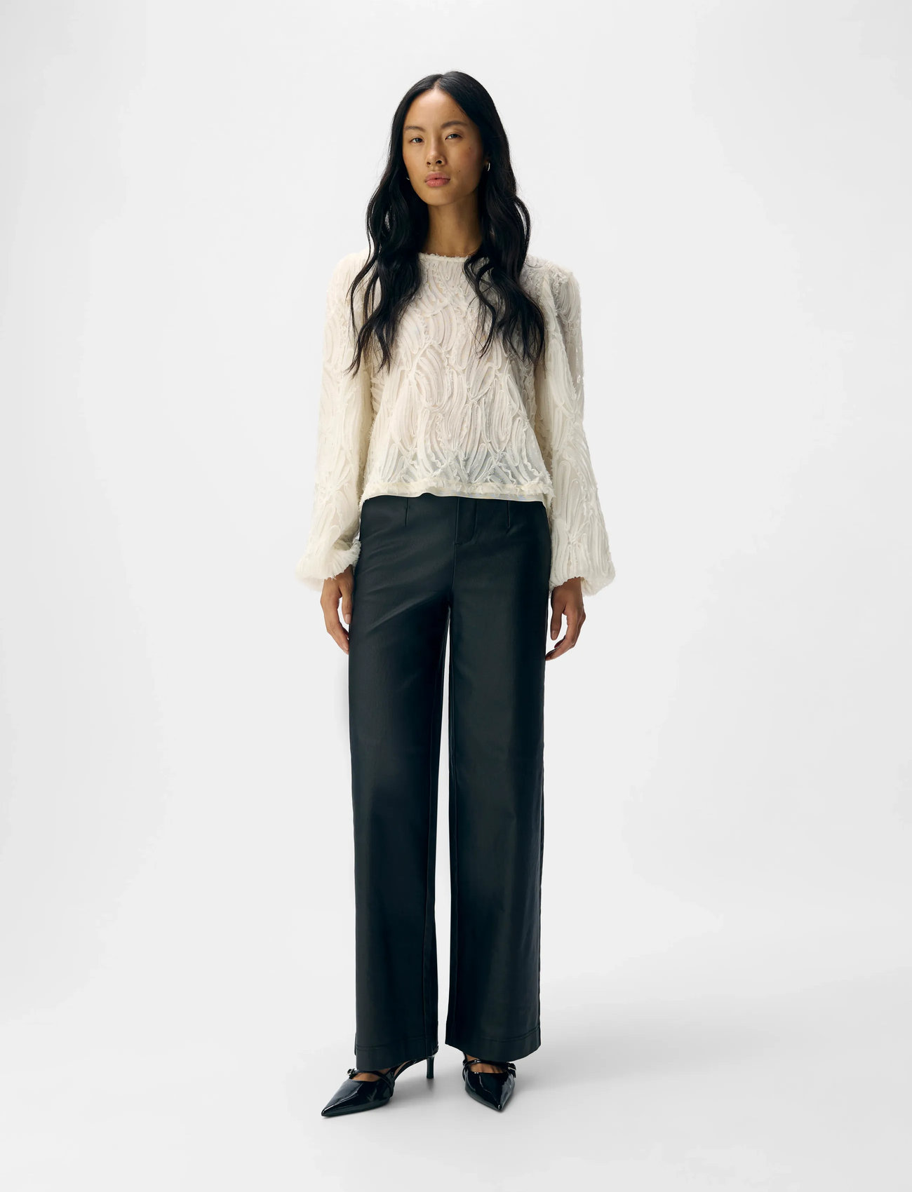 Object Collectors Item Objmelba Lisa Wide Coated Pant skinnbyxor dam – bild 7