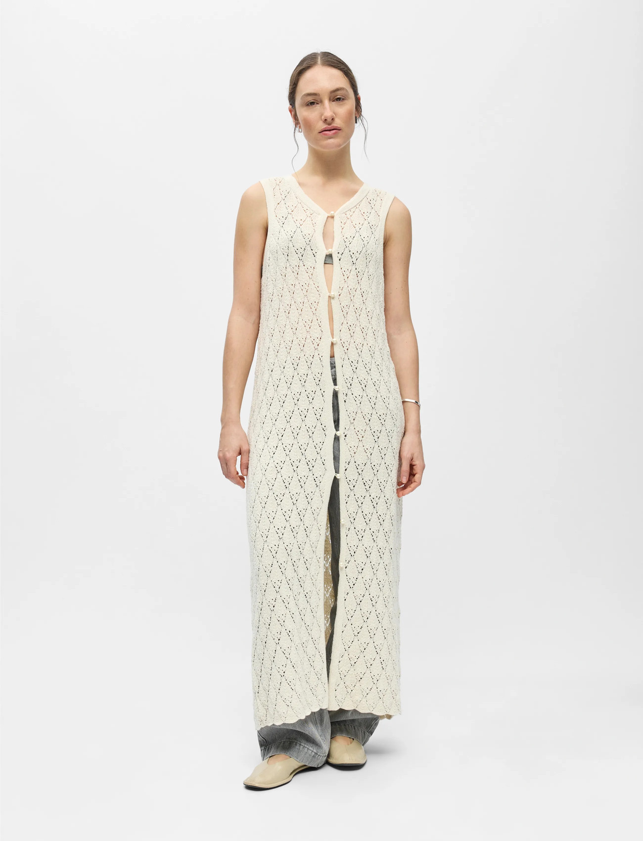 Object Collectors Item Objkitty S/L RE KNIT DRESS maxiklänningar dam – bild 7