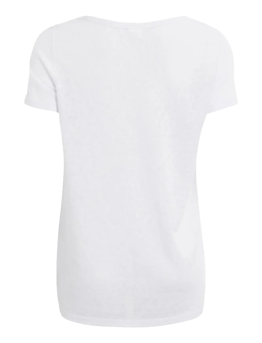 Object - OBJTESSI SLUB S/S V-NECK - white - 2