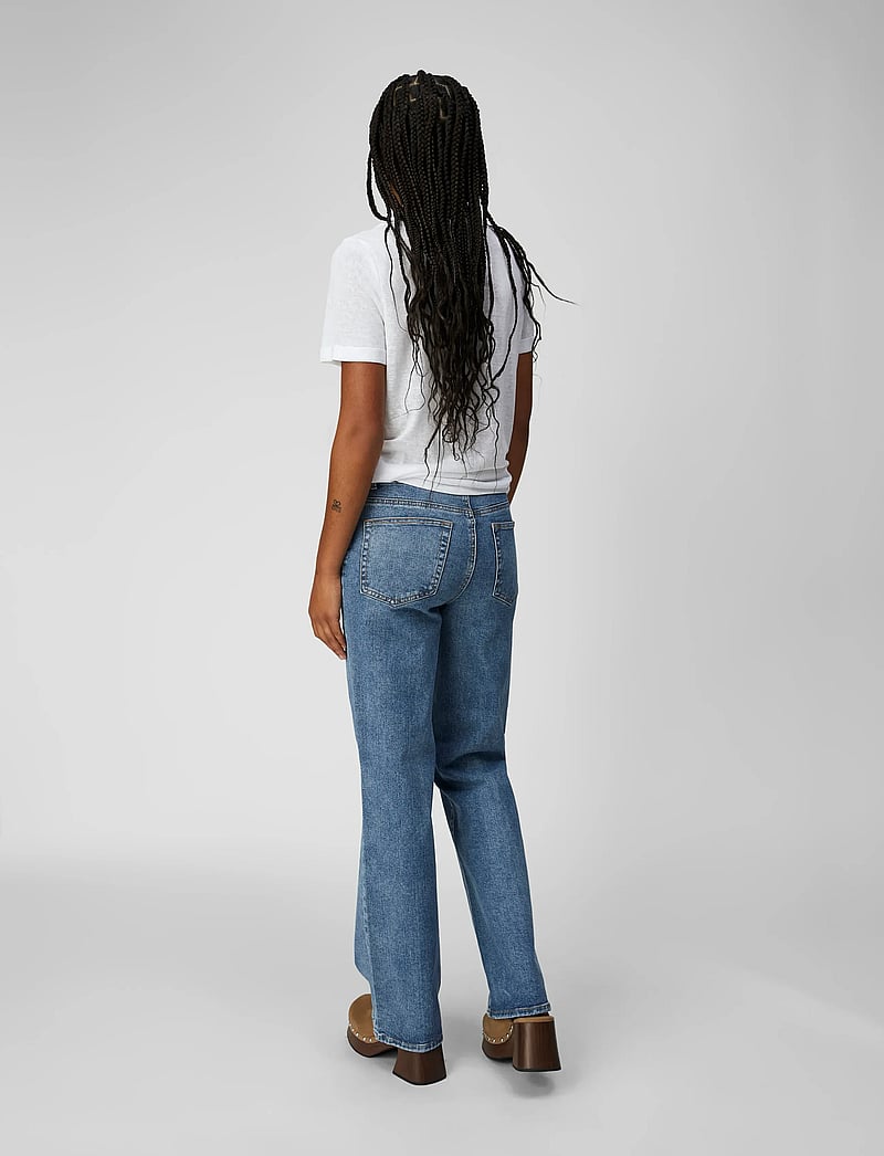 Object - OBJTESSI SLUB S/S V-NECK - t-shirts - white - 3