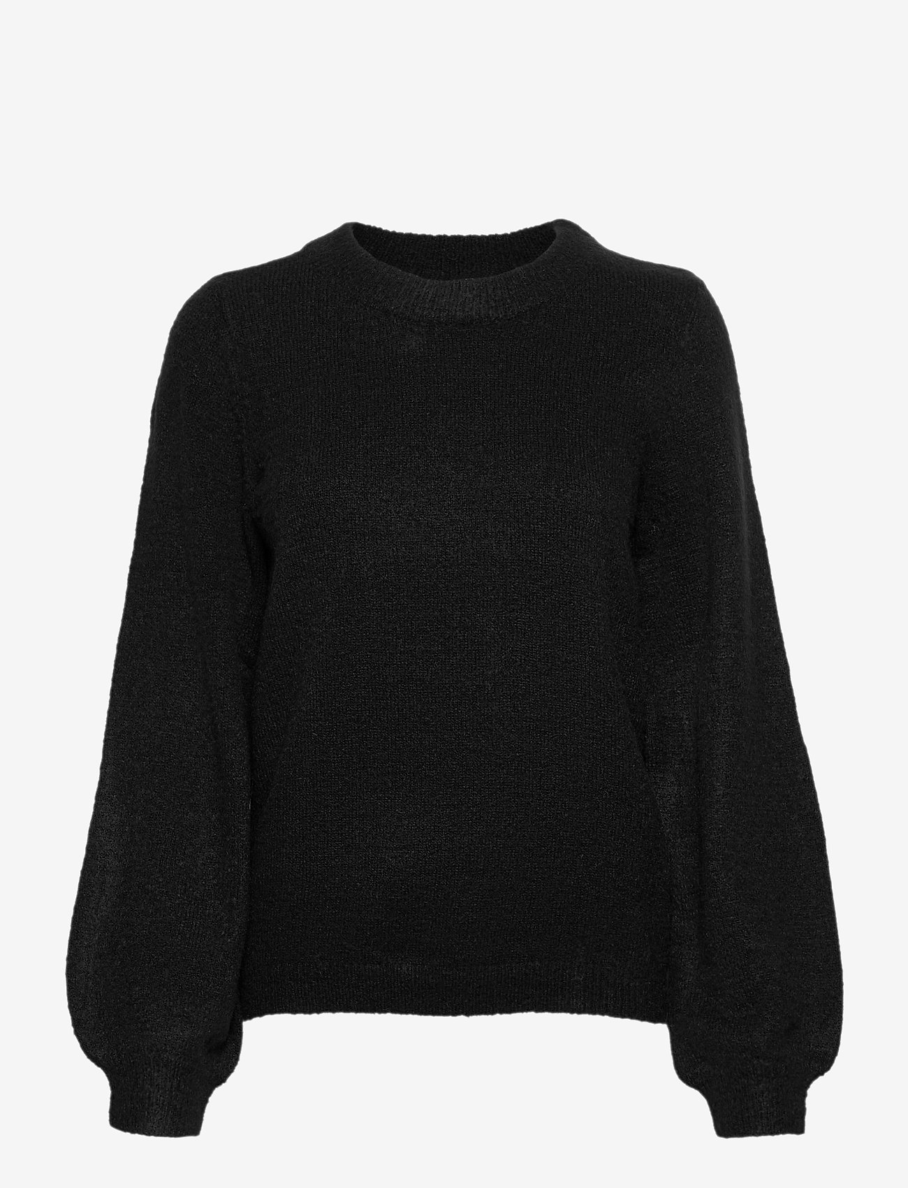 OBJEVE NONSIA L/S KNIT PULLOVER - BLACK