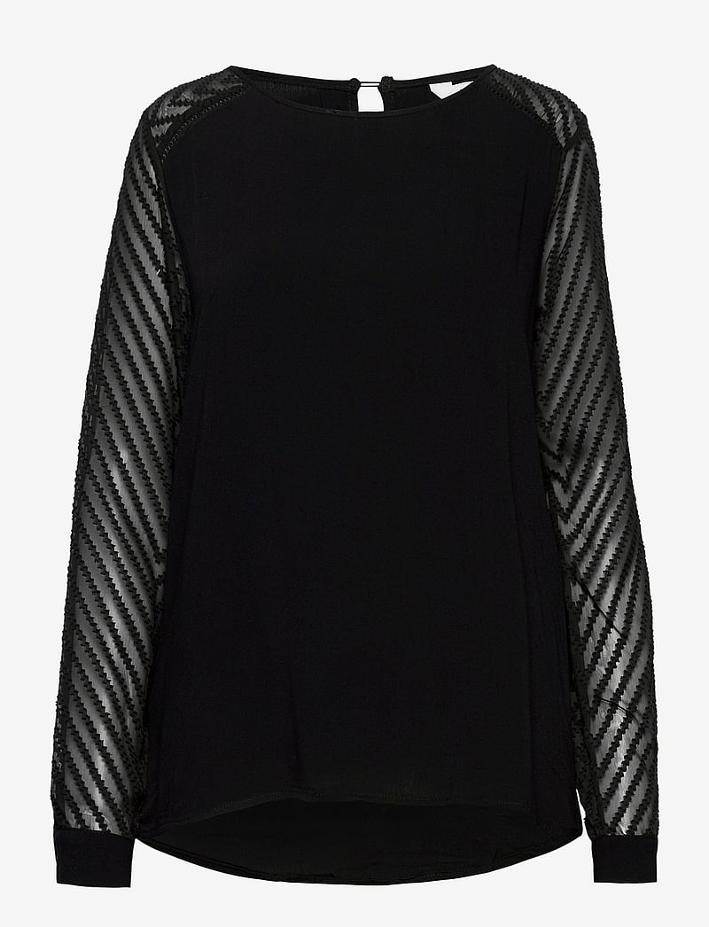 Object - OBJZOE L/S TOP - langärmlige tops - black - 0