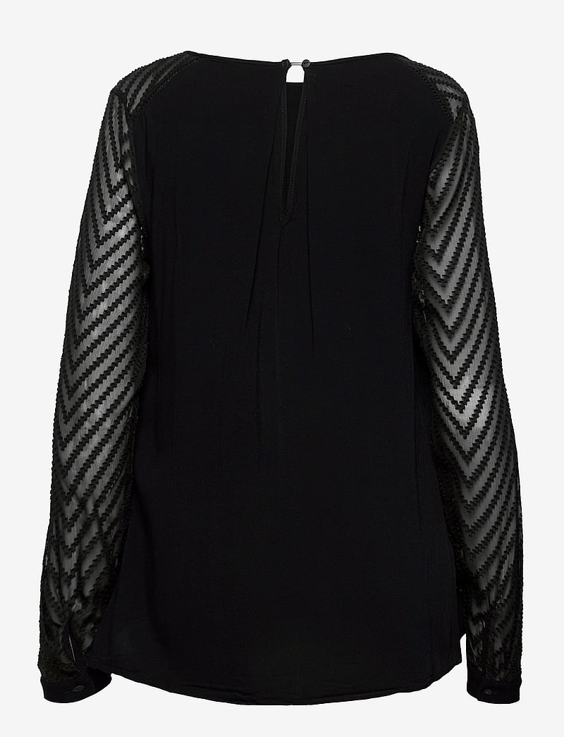 Object - OBJZOE L/S TOP - langärmlige tops - black - 1