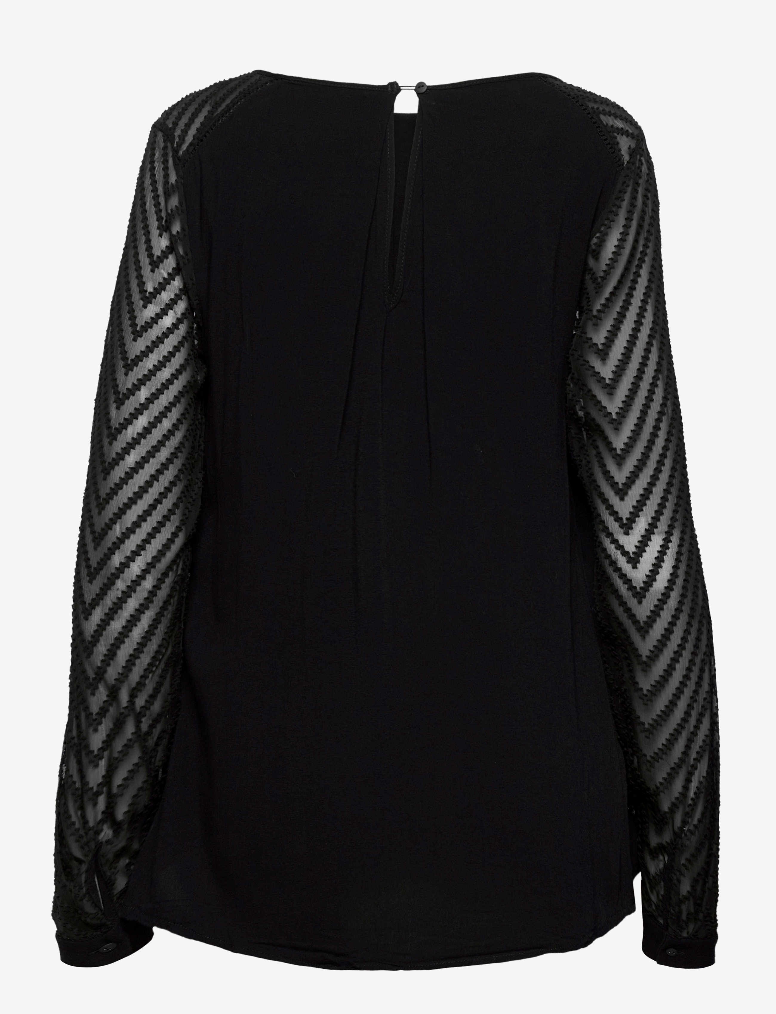 Object - OBJZOE L/S TOP - pikkade varrukatega alussärgid - black - 2