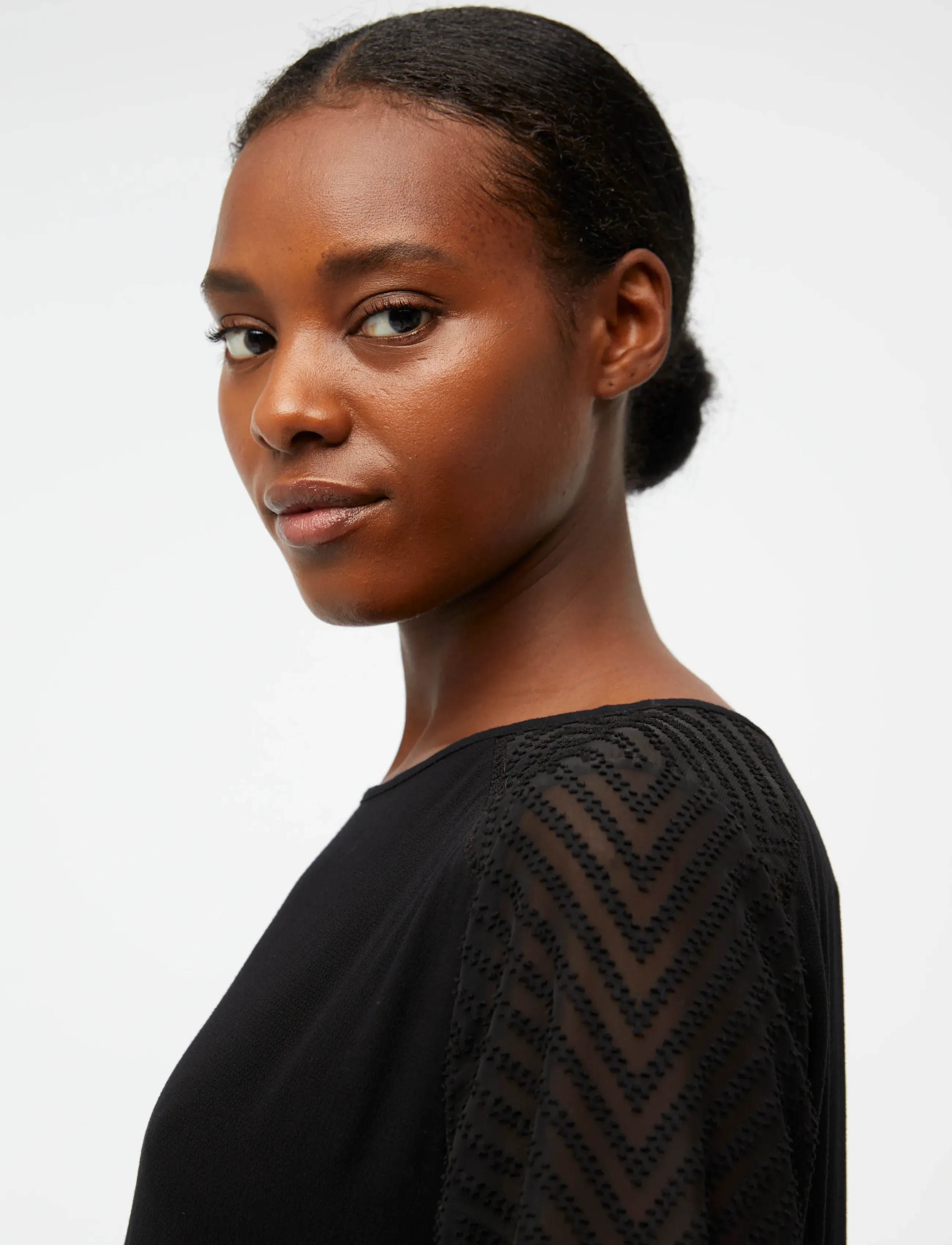 Object - OBJZOE L/S TOP - pikkade varrukatega alussärgid - black - 4