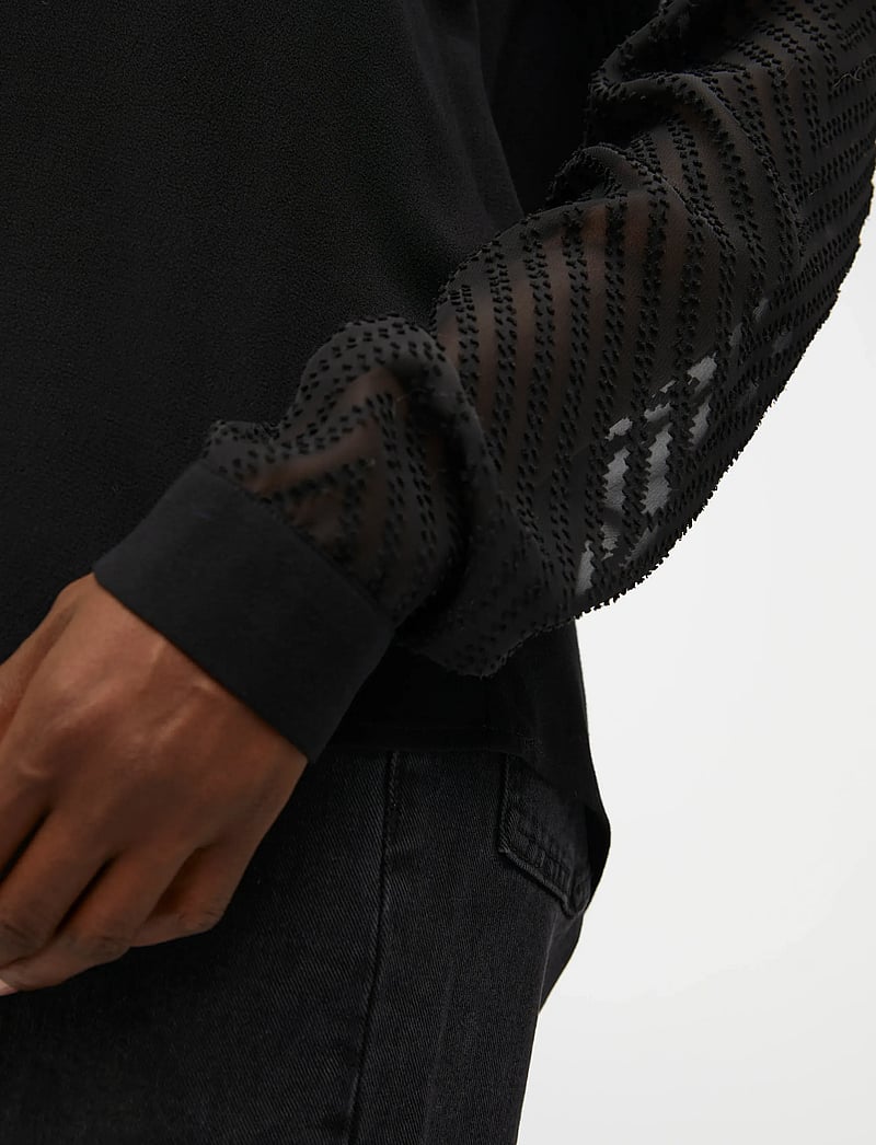 Object - OBJZOE L/S TOP - langärmlige tops - black - 5