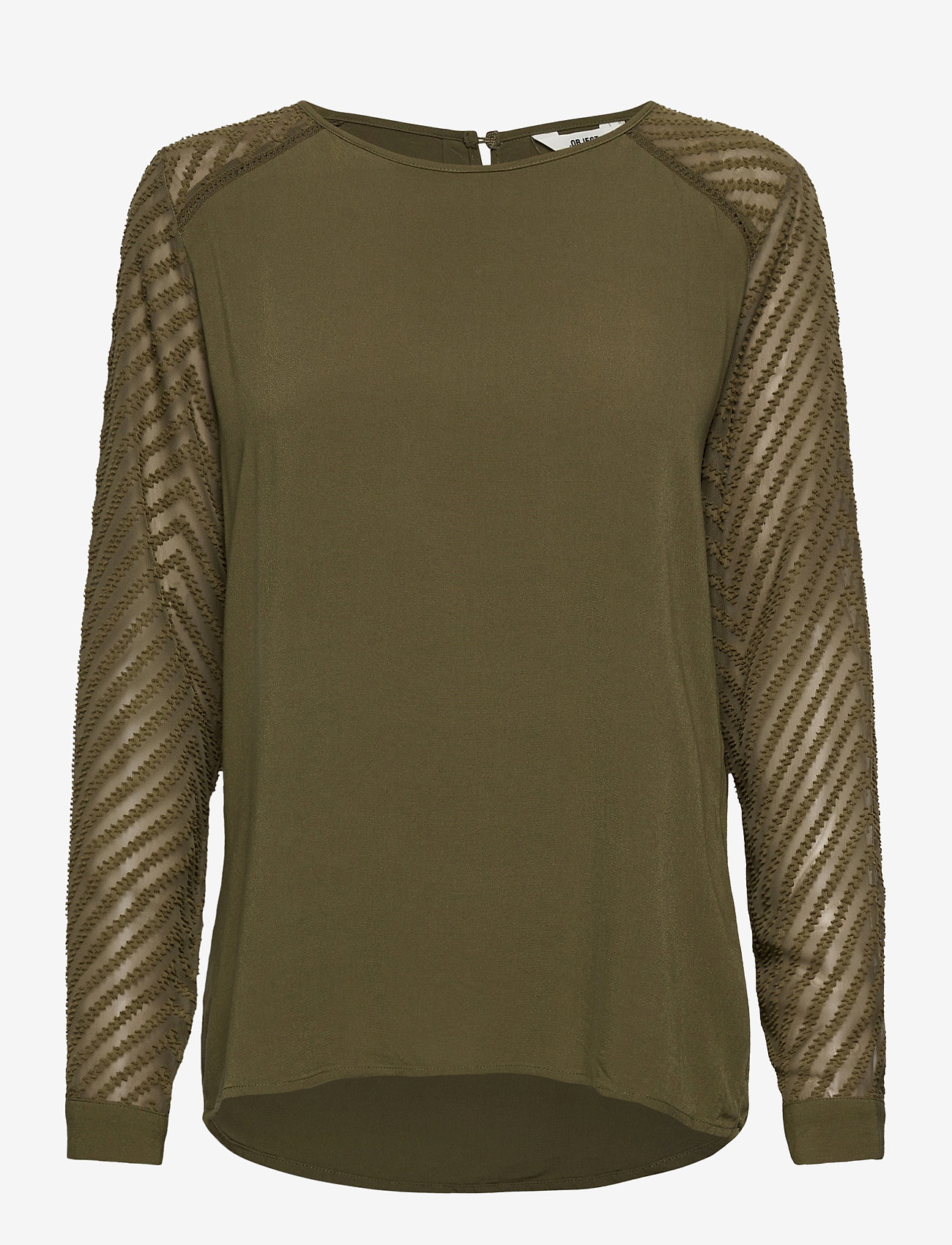 Object - OBJZOE L/S TOP - sügisesed riided - burnt olive - 0