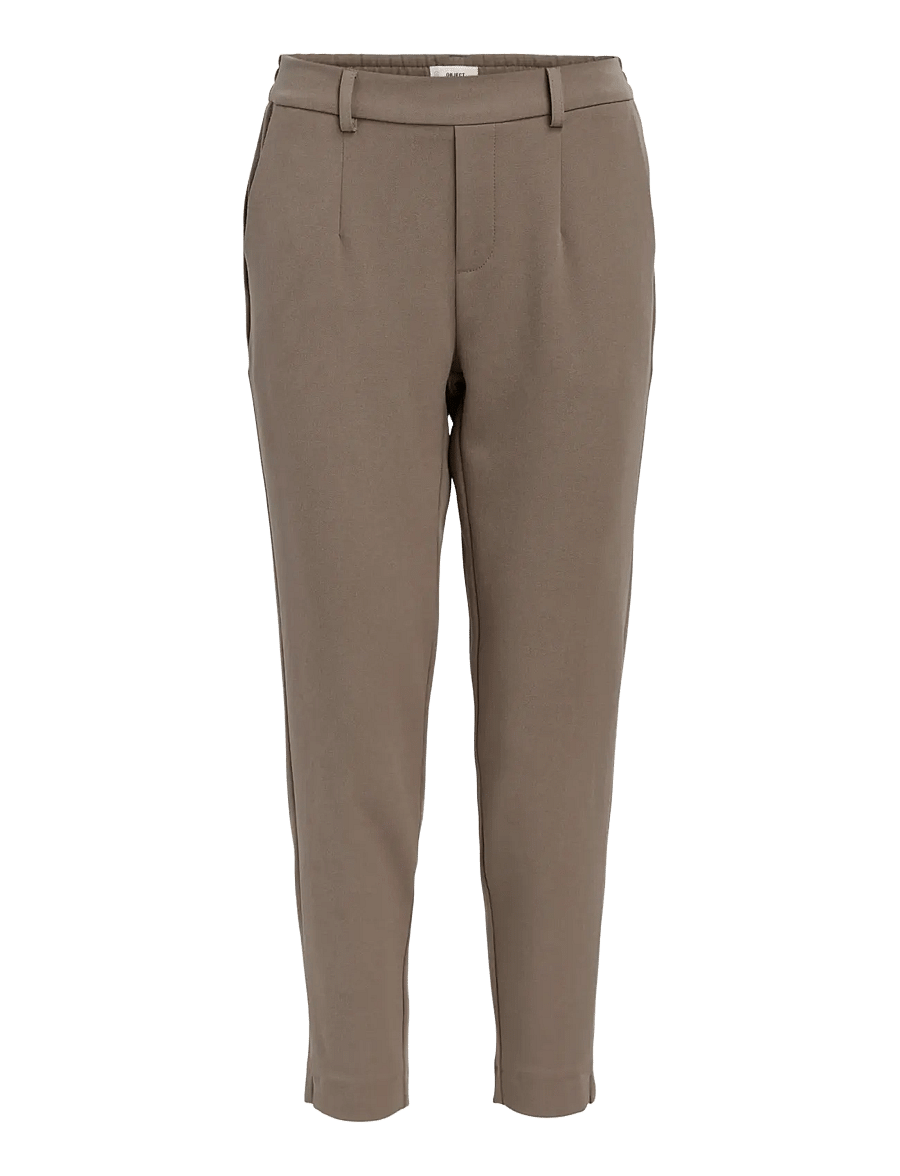 Object - OBJLISA SLIM PANT NOOS - slim fit-byxor - fossil - 1