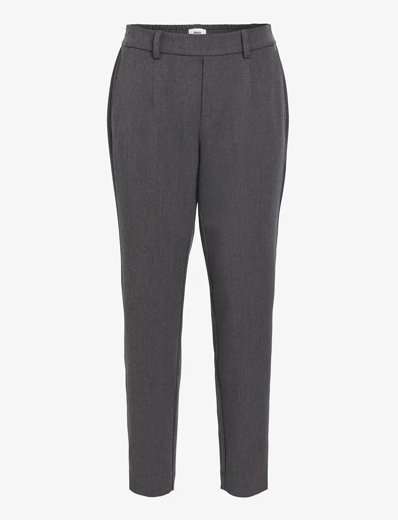 Object - OBJLISA SLIM PANT NOOS - kitsalõikelised püksid - medium grey melange - 1