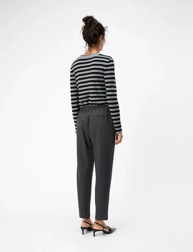 Object - OBJLISA SLIM PANT NOOS - kitsalõikelised püksid - medium grey melange - 3