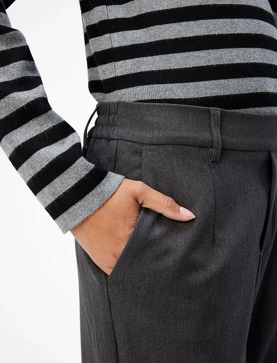 Object - OBJLISA SLIM PANT NOOS - kitsalõikelised püksid - medium grey melange - 4