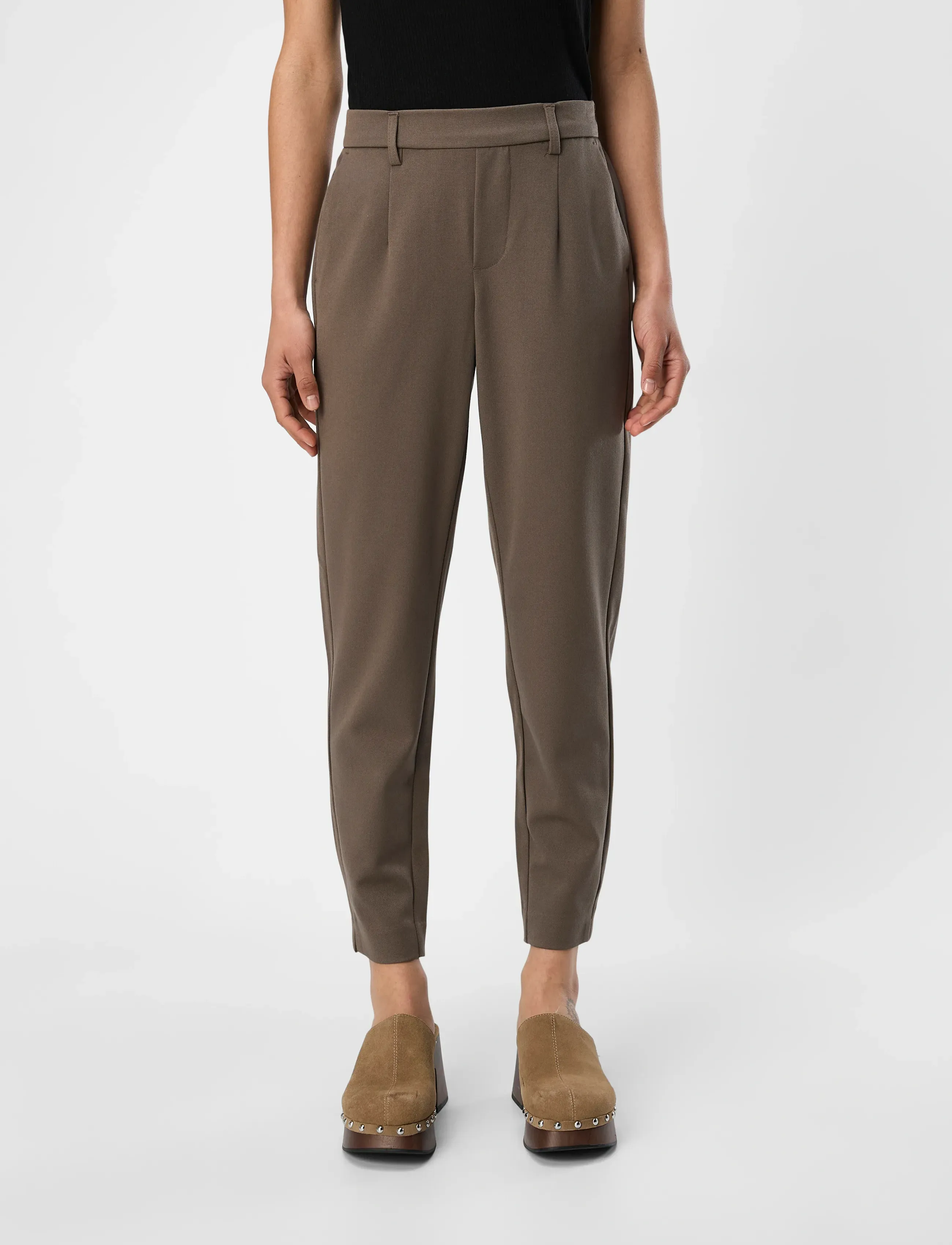 Object OBJLISA SLIM PANT NOOS - Apģērbi - MOREL / brown