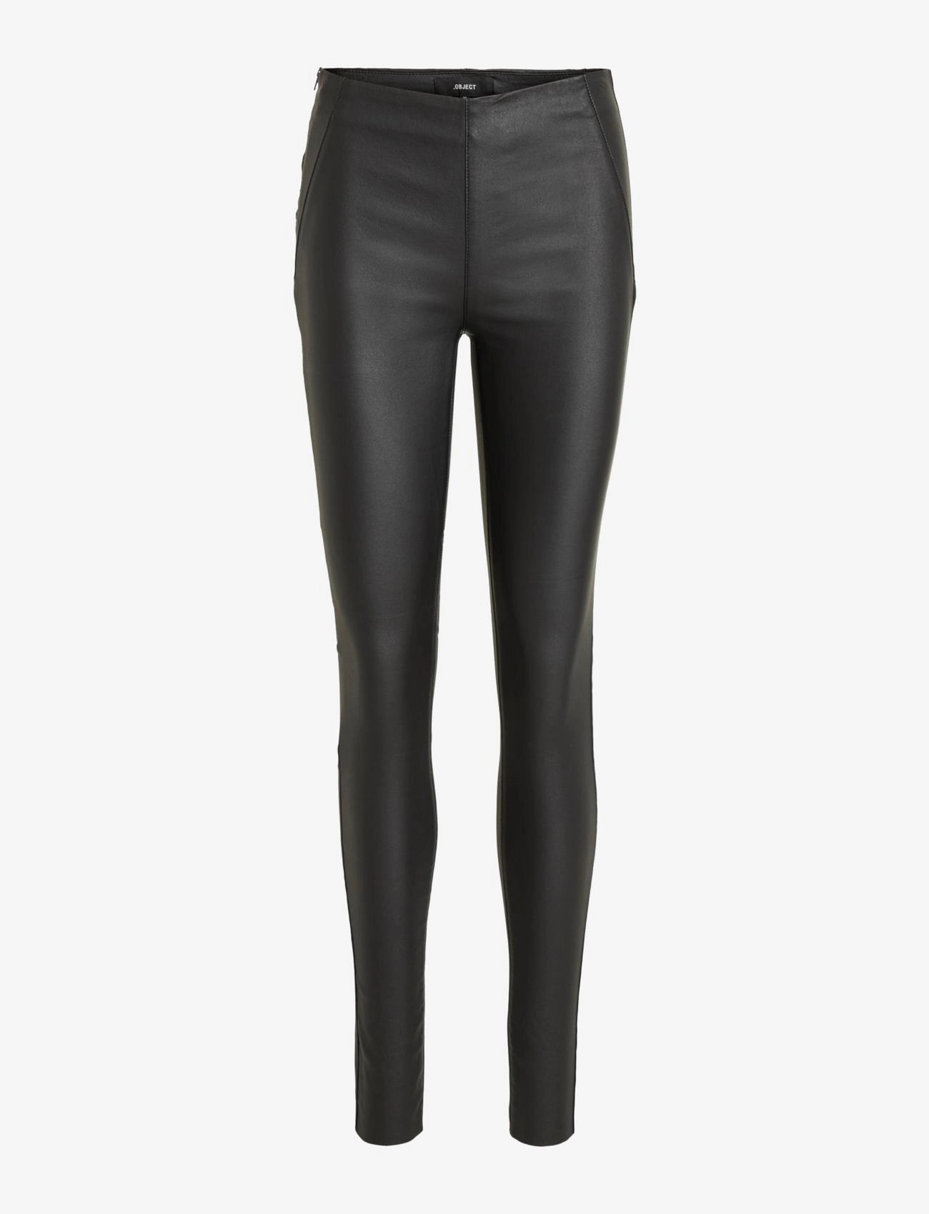 OBJECT Objbelle Mw Coated Leggings Noos Schwarz - 34 - Damen