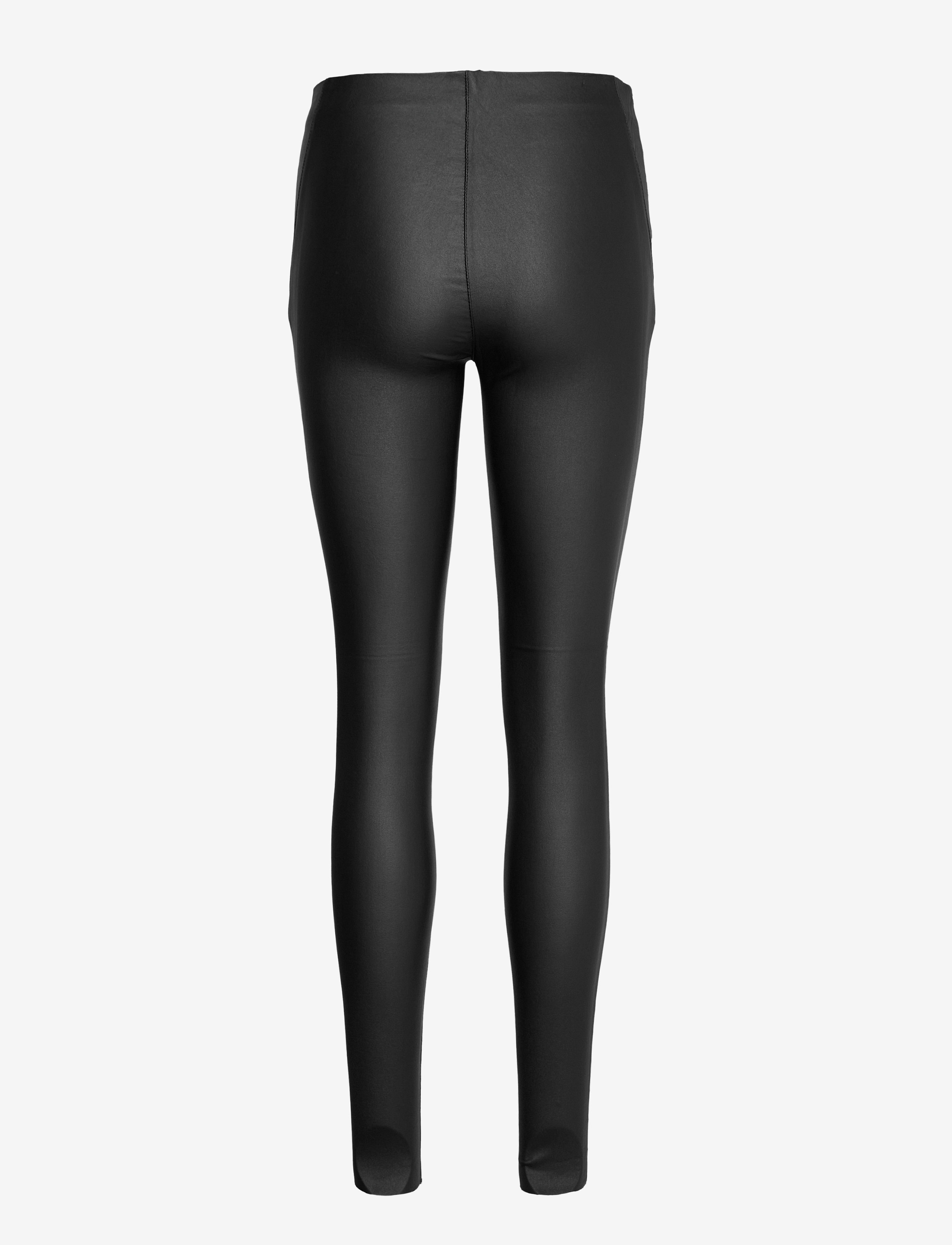Object - OBJBELLE MW COATED LEGGINGS NOOS - skinnbyxor - black - 2