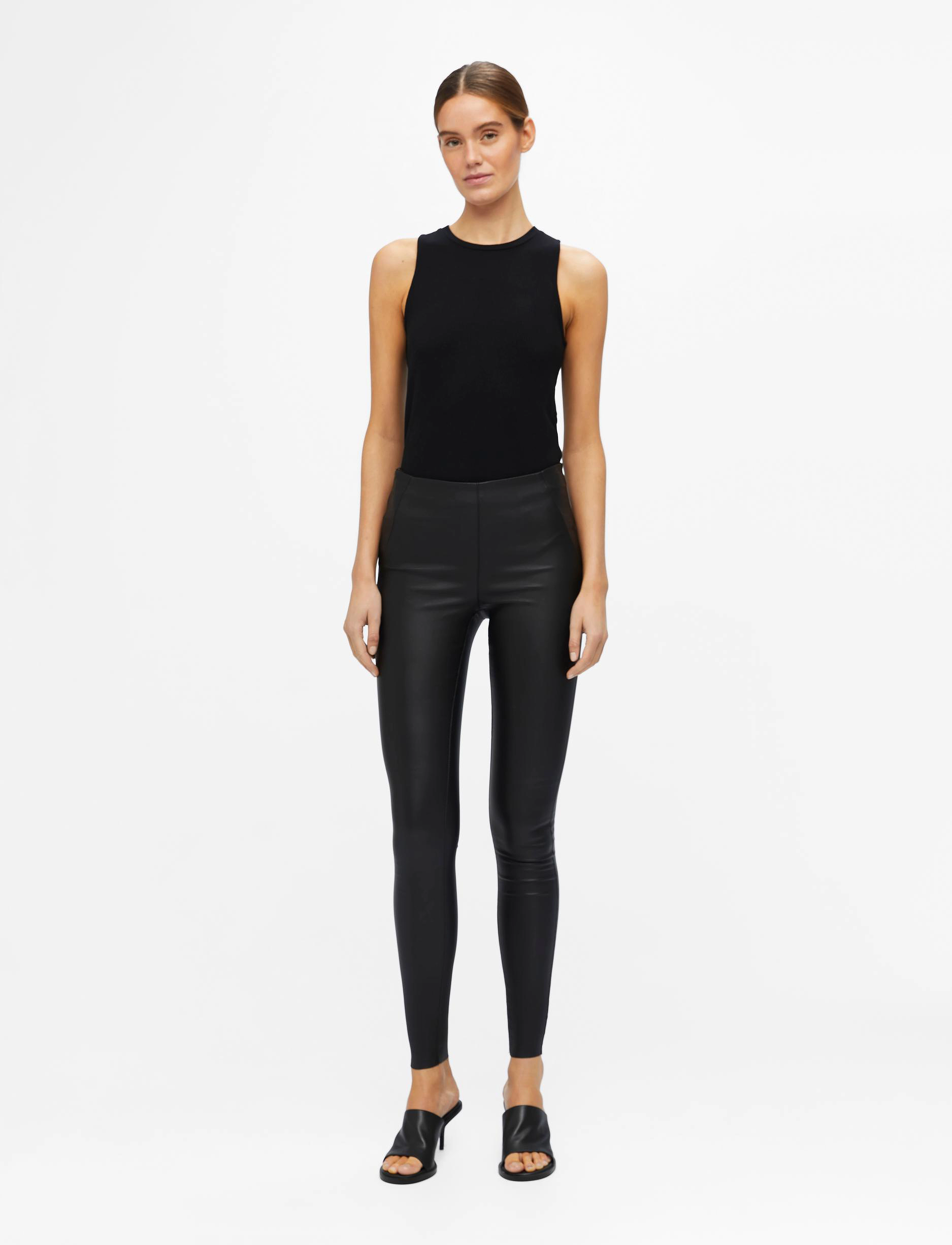 OBJECT Objbelle Mw Coated Leggings Noos dam – bild 5